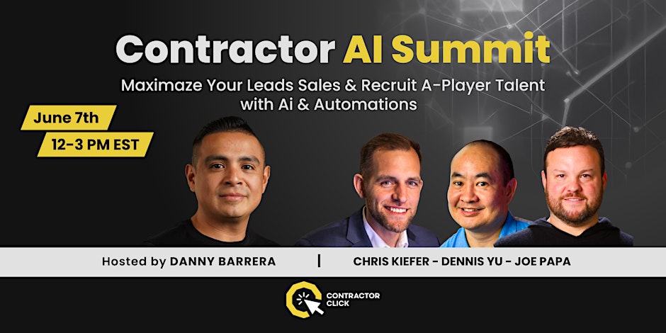 Contractor Ai Summit: Maximizing Your Leads, Sale & Recruiting Ability With Ai