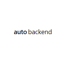 Auto Backend