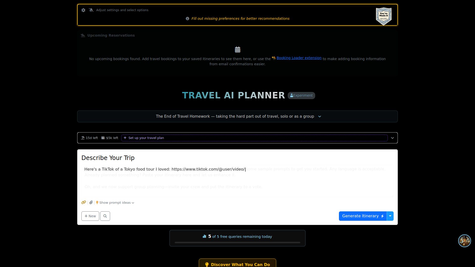 Travel Bug AI