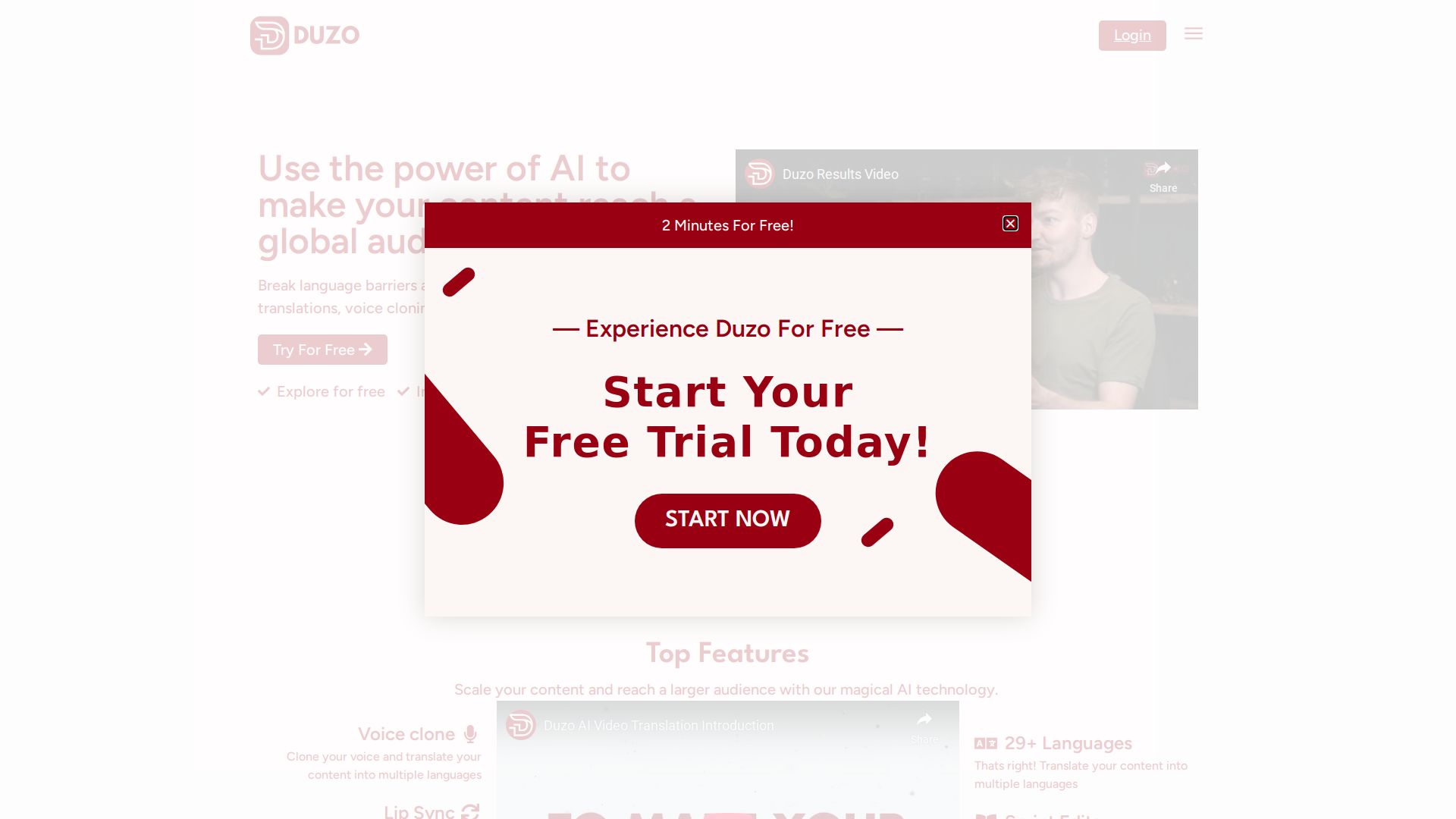 Duzo AI Video Translations