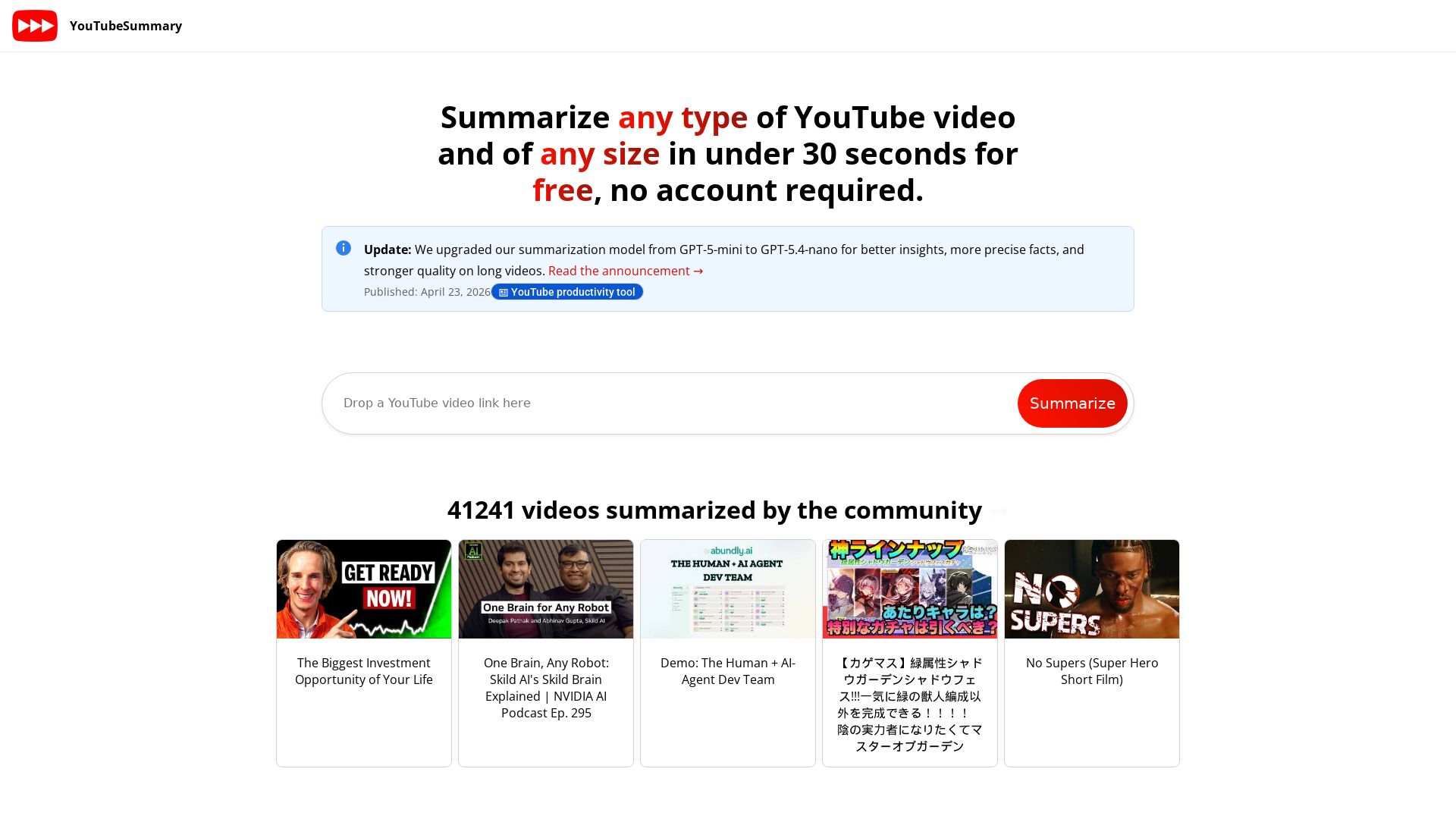 YouTube Summary