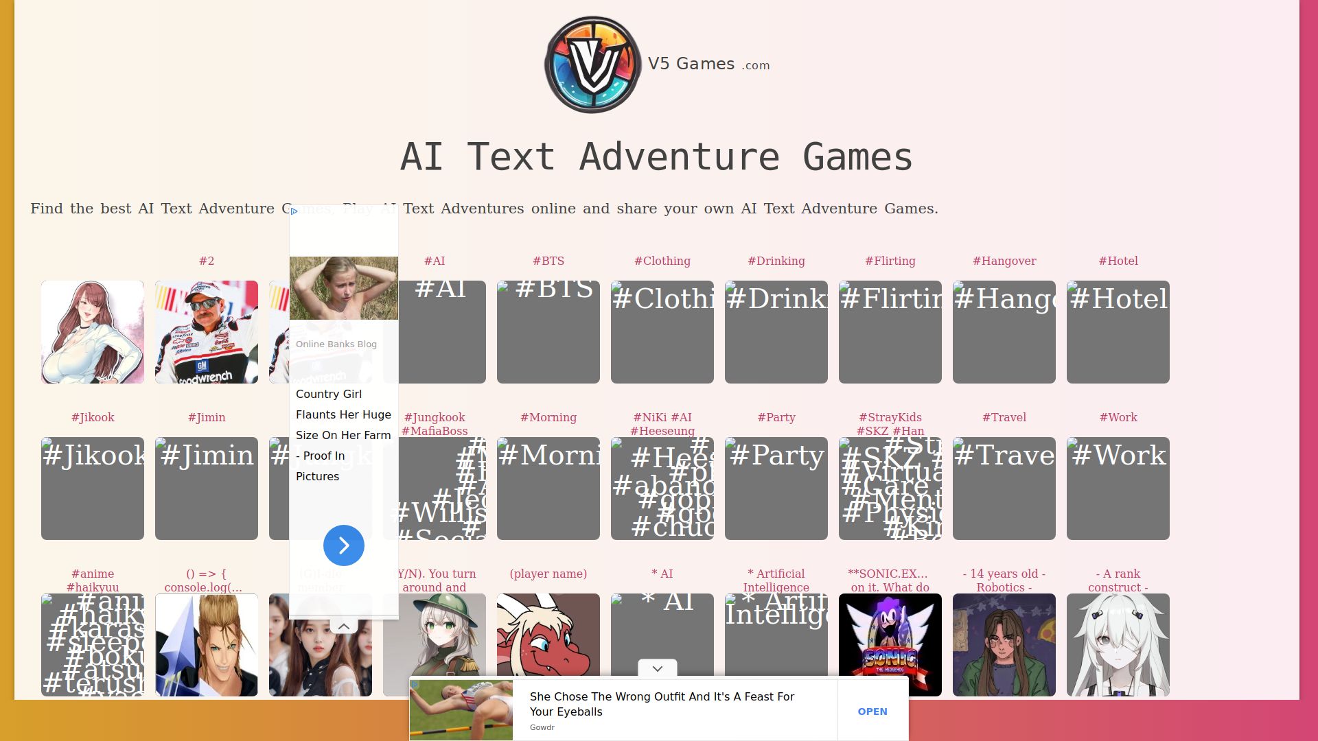 AI Text Adventures - V5 Games