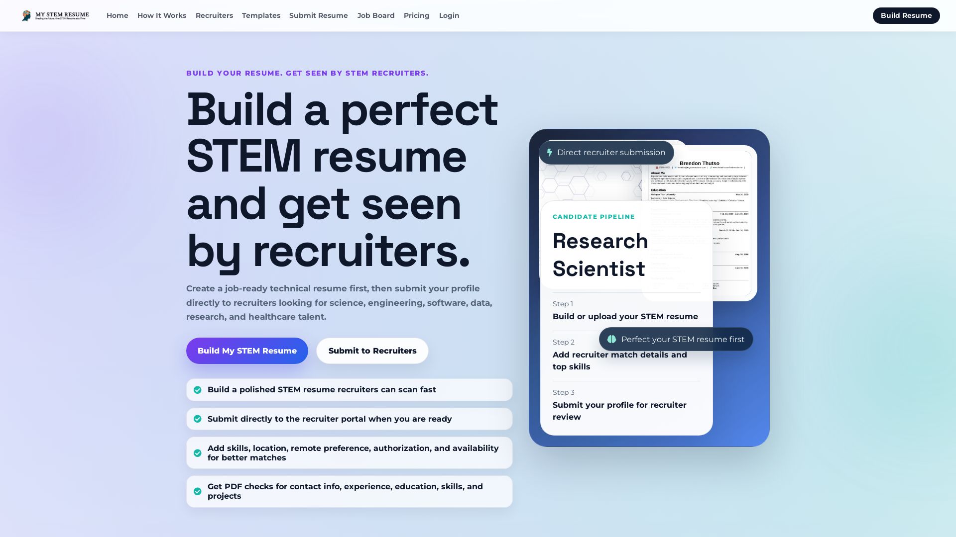My STEM Resume