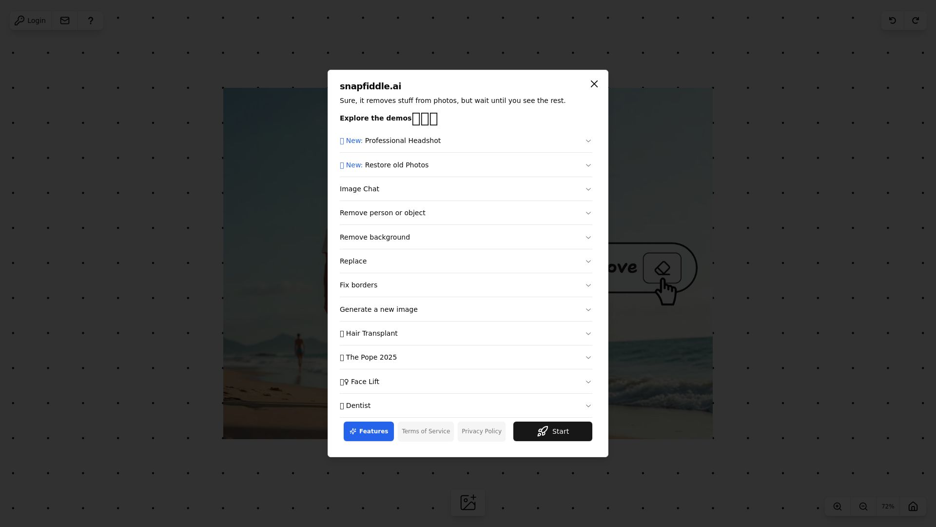 snapfiddle AI Image Editor