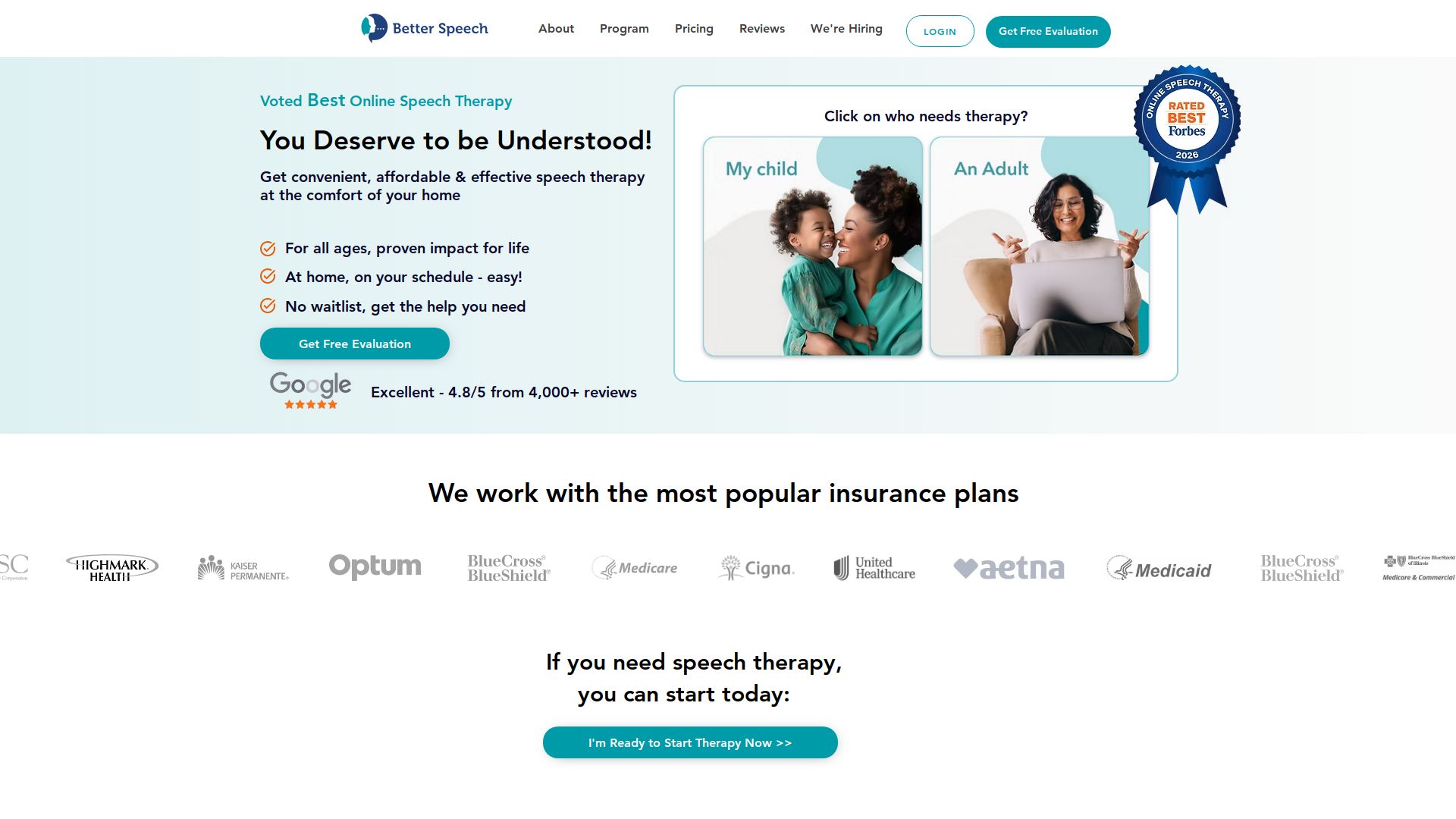 Better Speech Online Speech Therapy