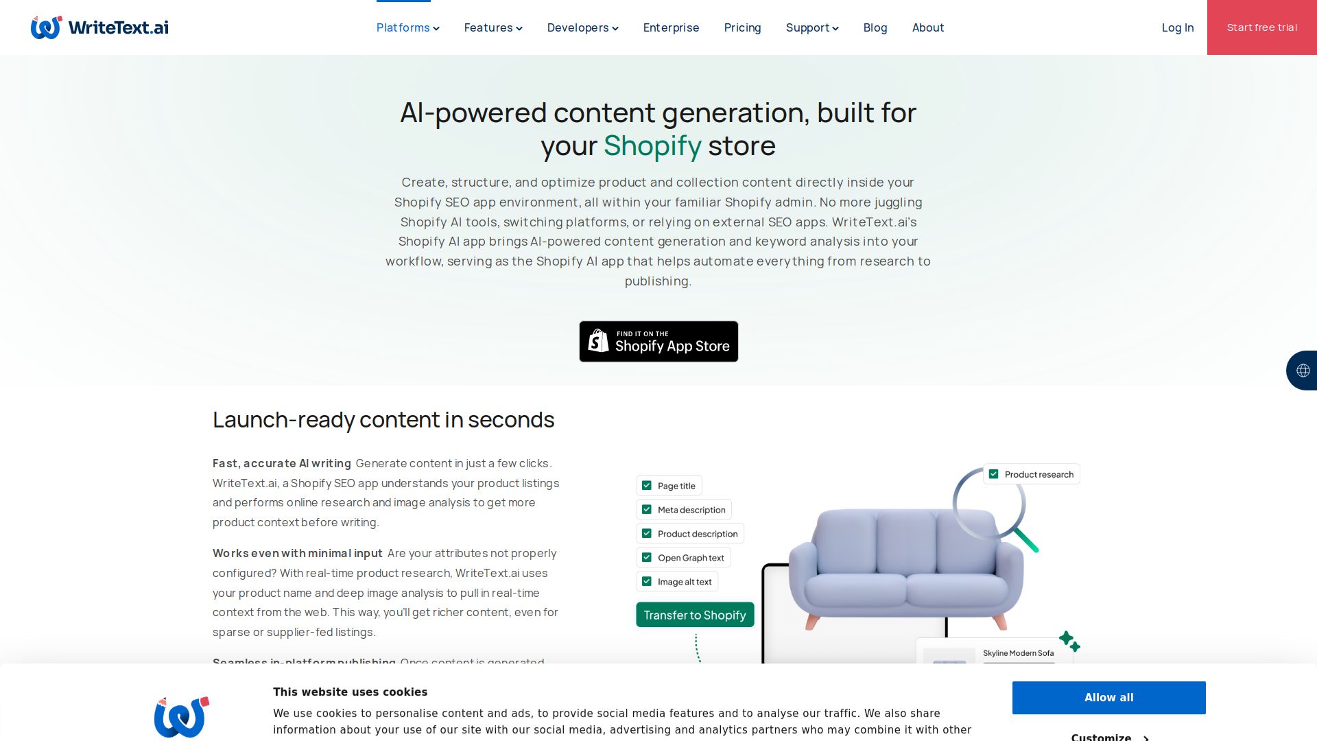 WriteText.ai for Shopify