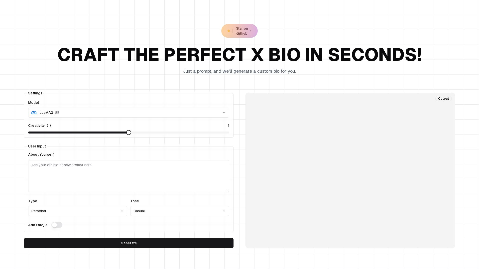 X Bio Generator