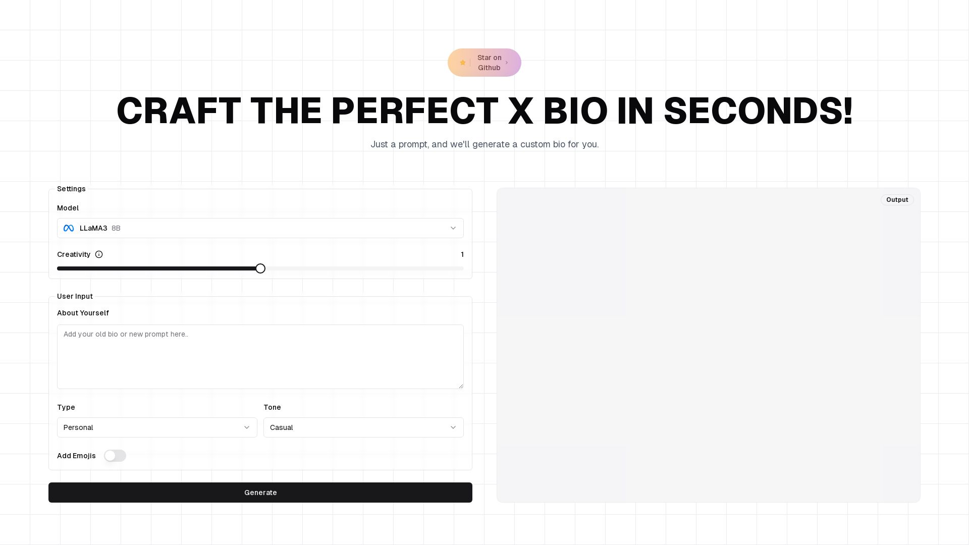 X Bio Generator