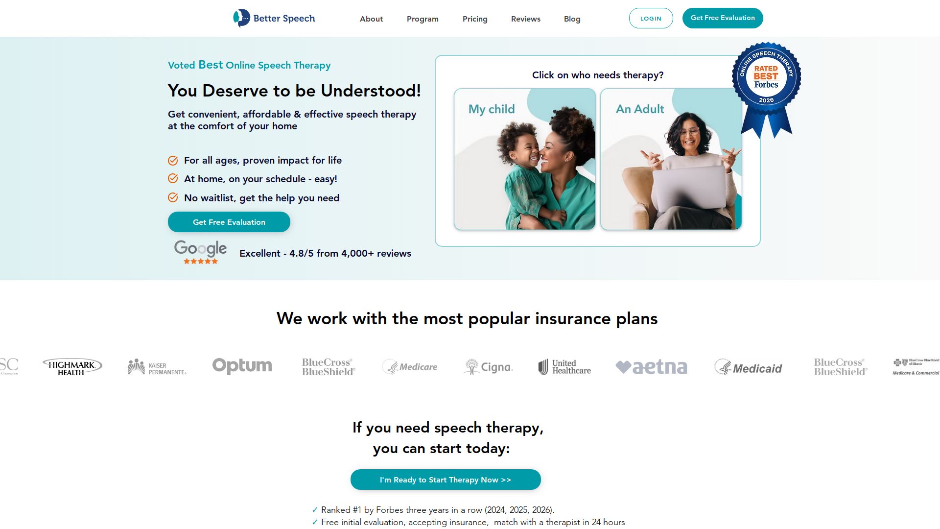 Better Speech Online Speech Therapy
