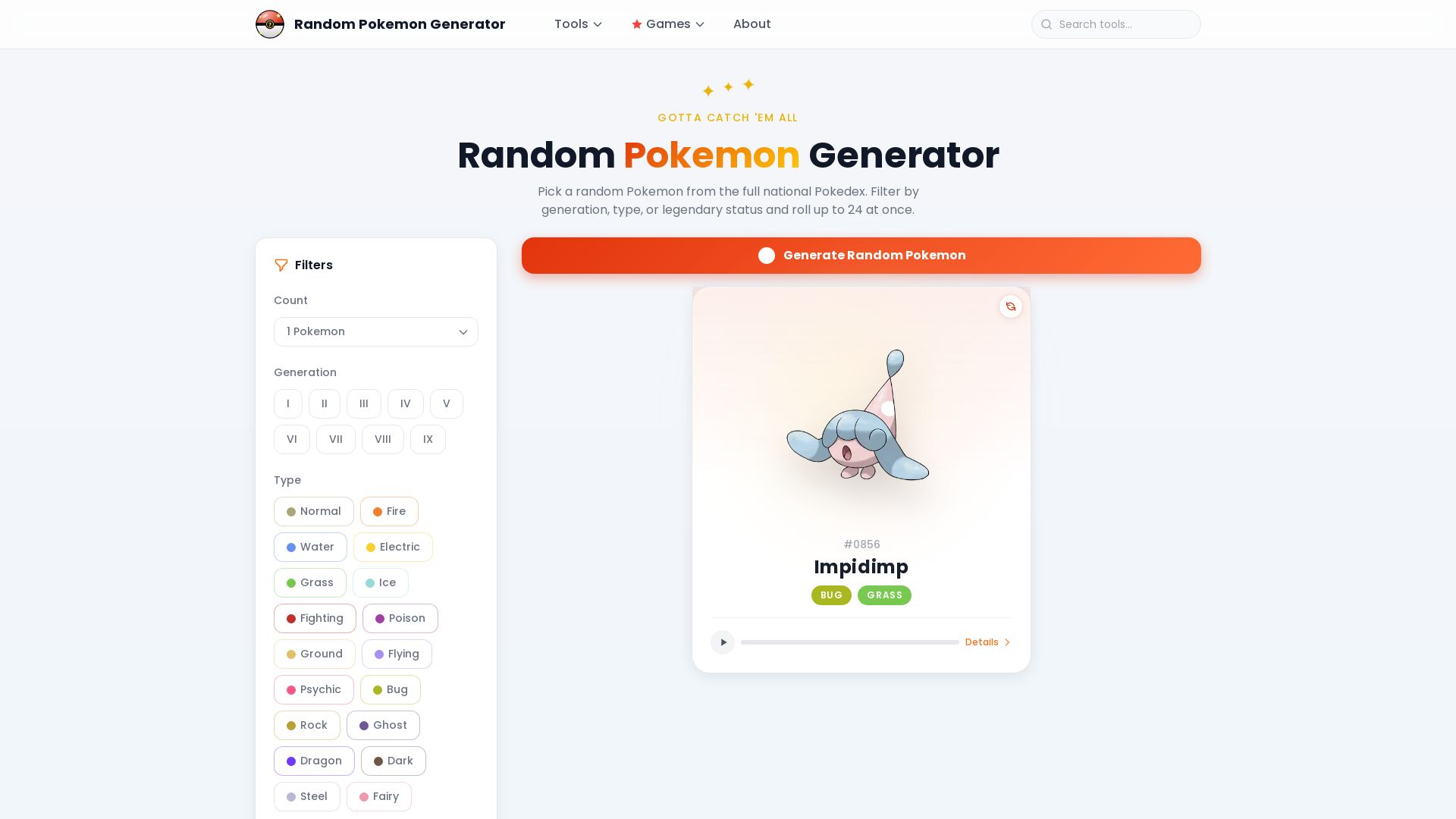 Random Pokemon Generator