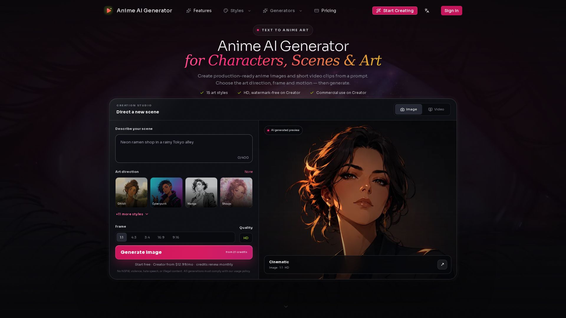 Anime AI Generator