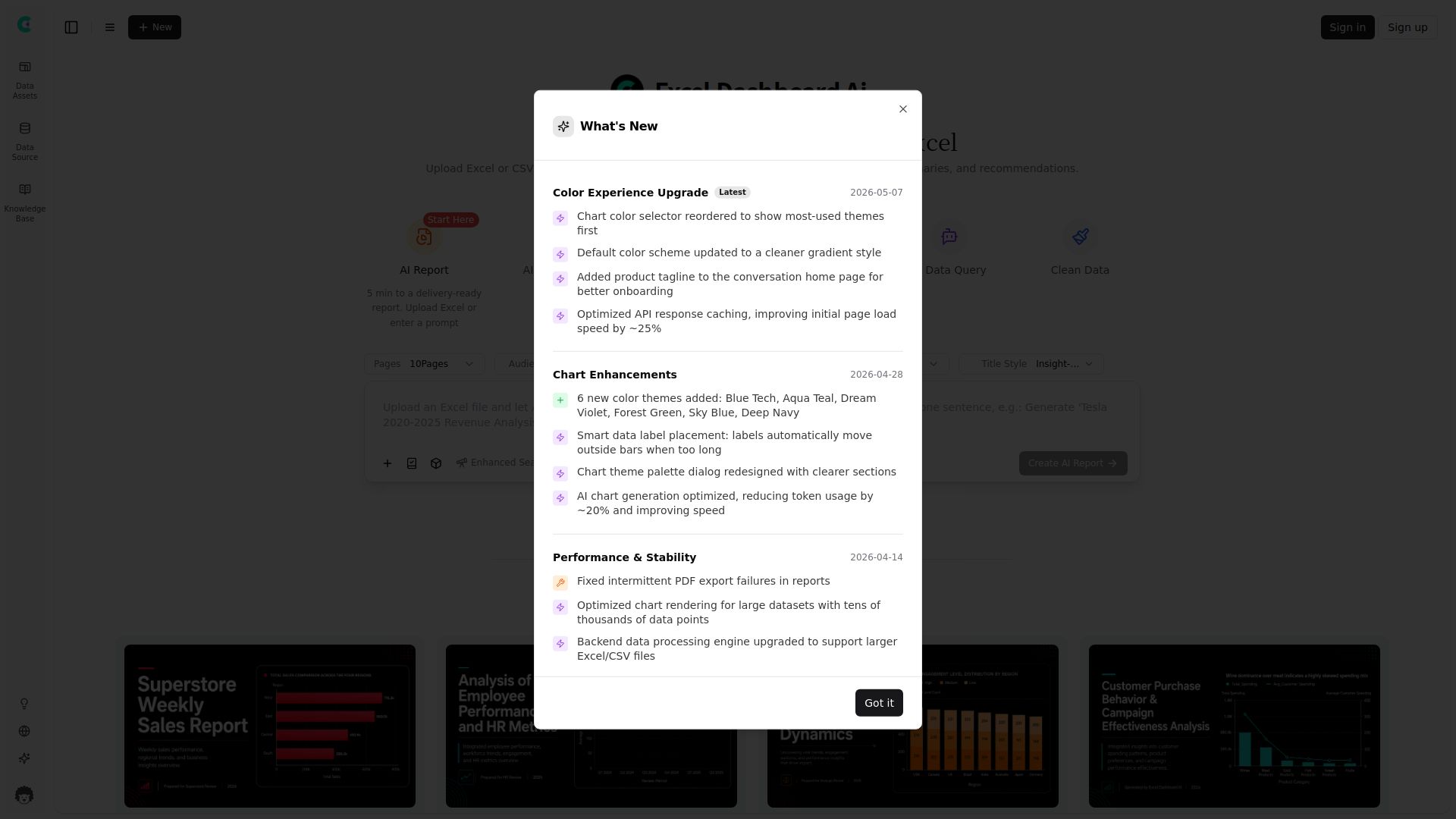 ExcelDashboard AI