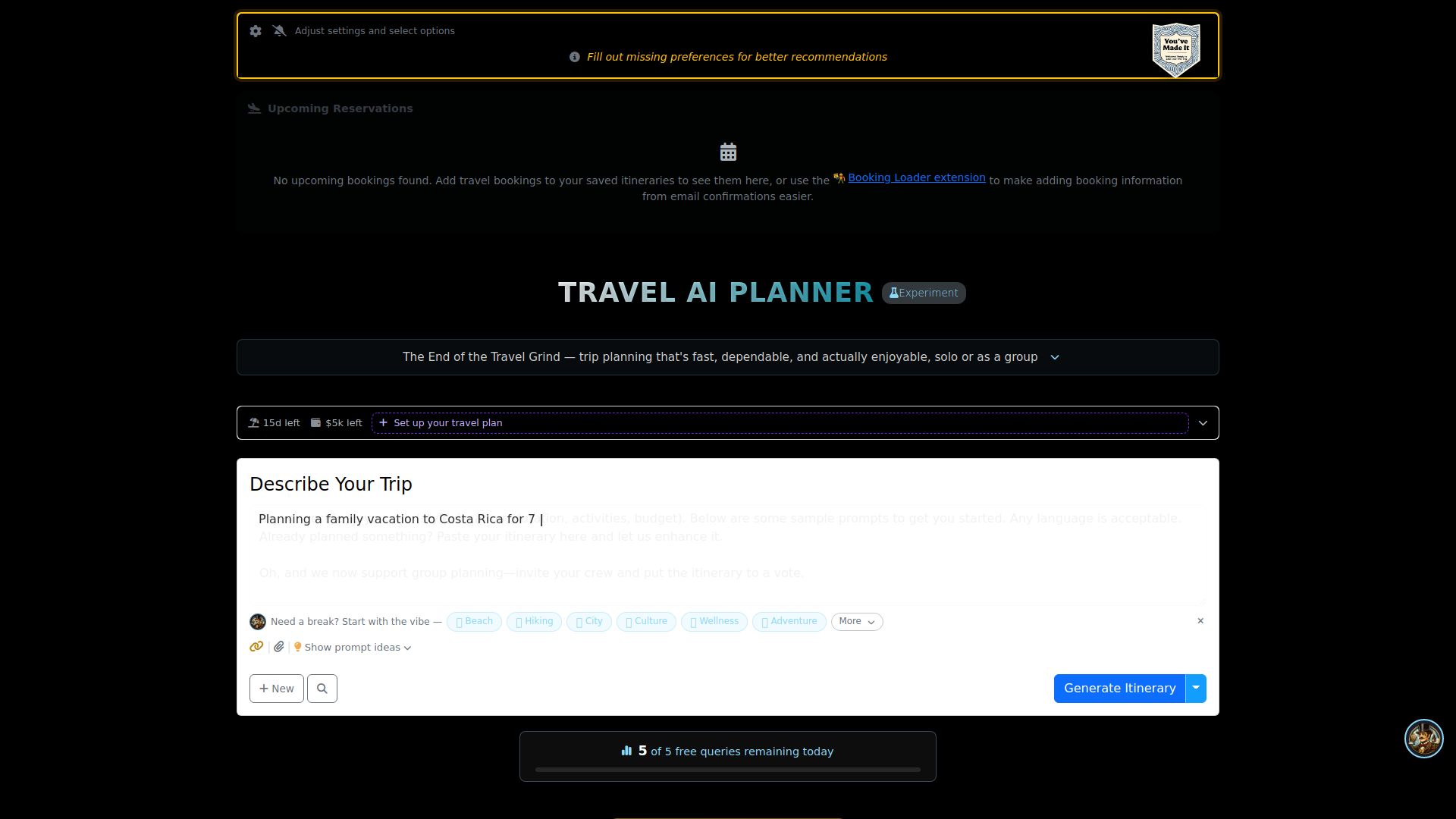 Travel Bug AI