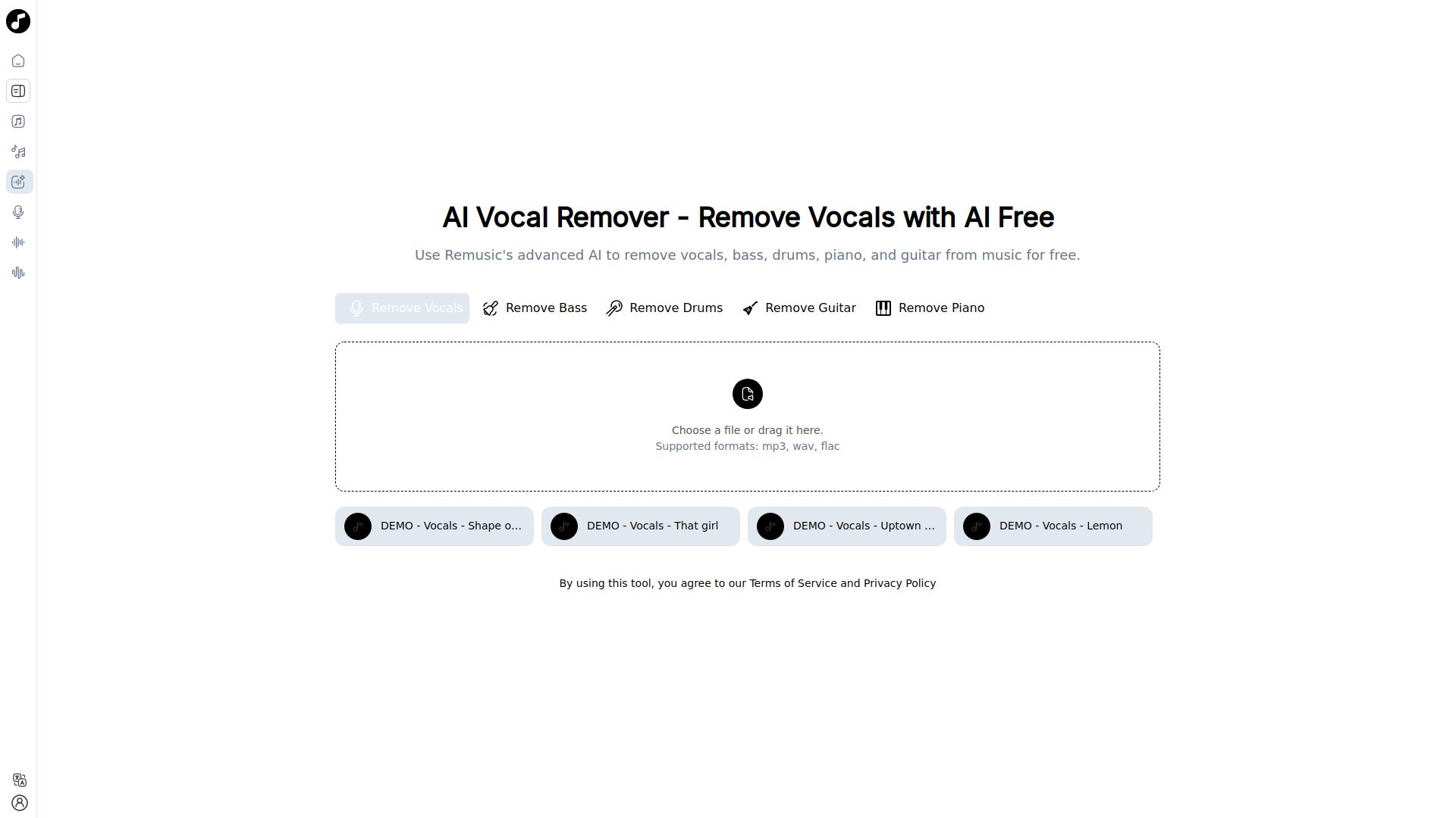 AI Vocal Remover