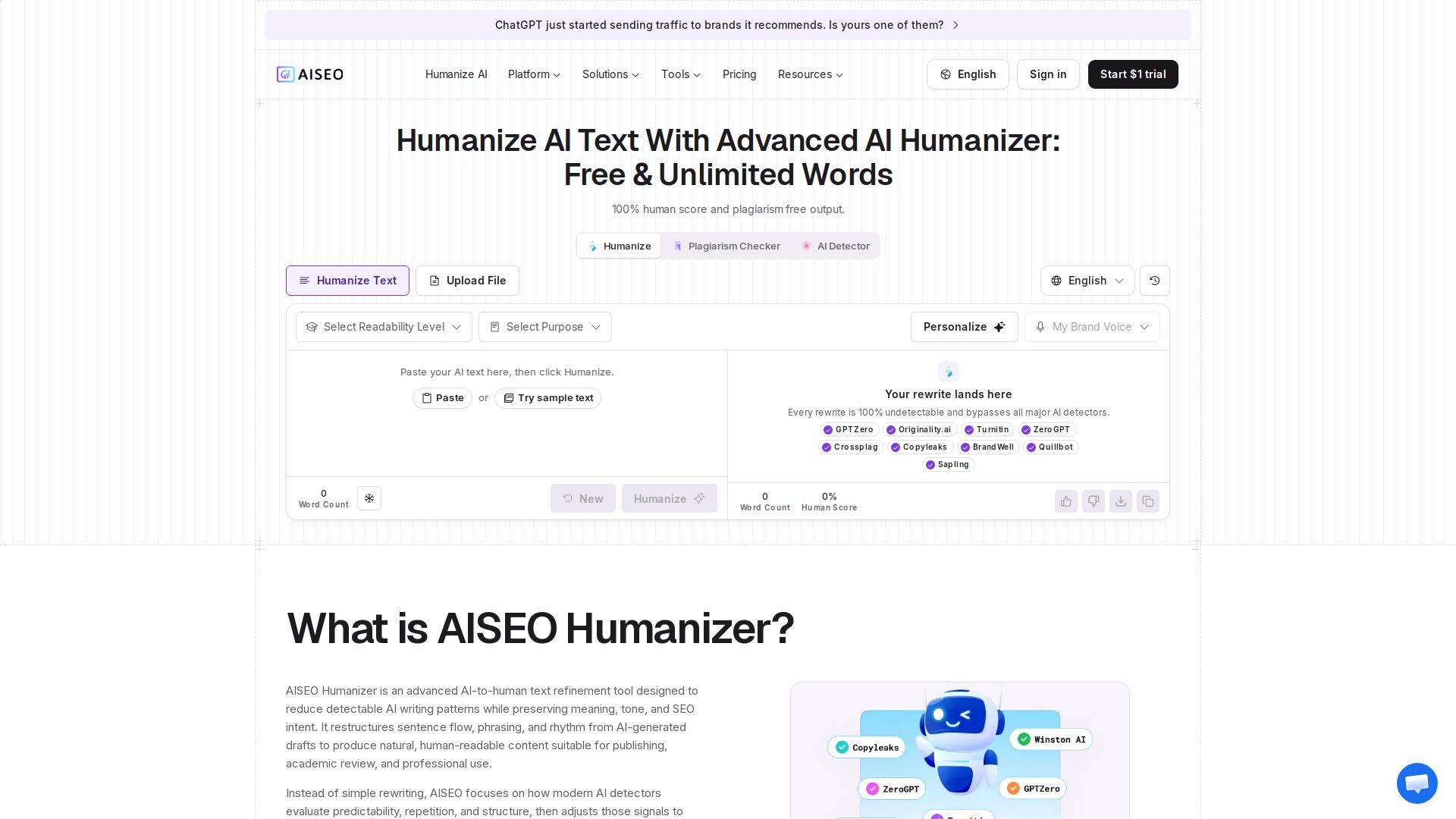 AISEO humanizer