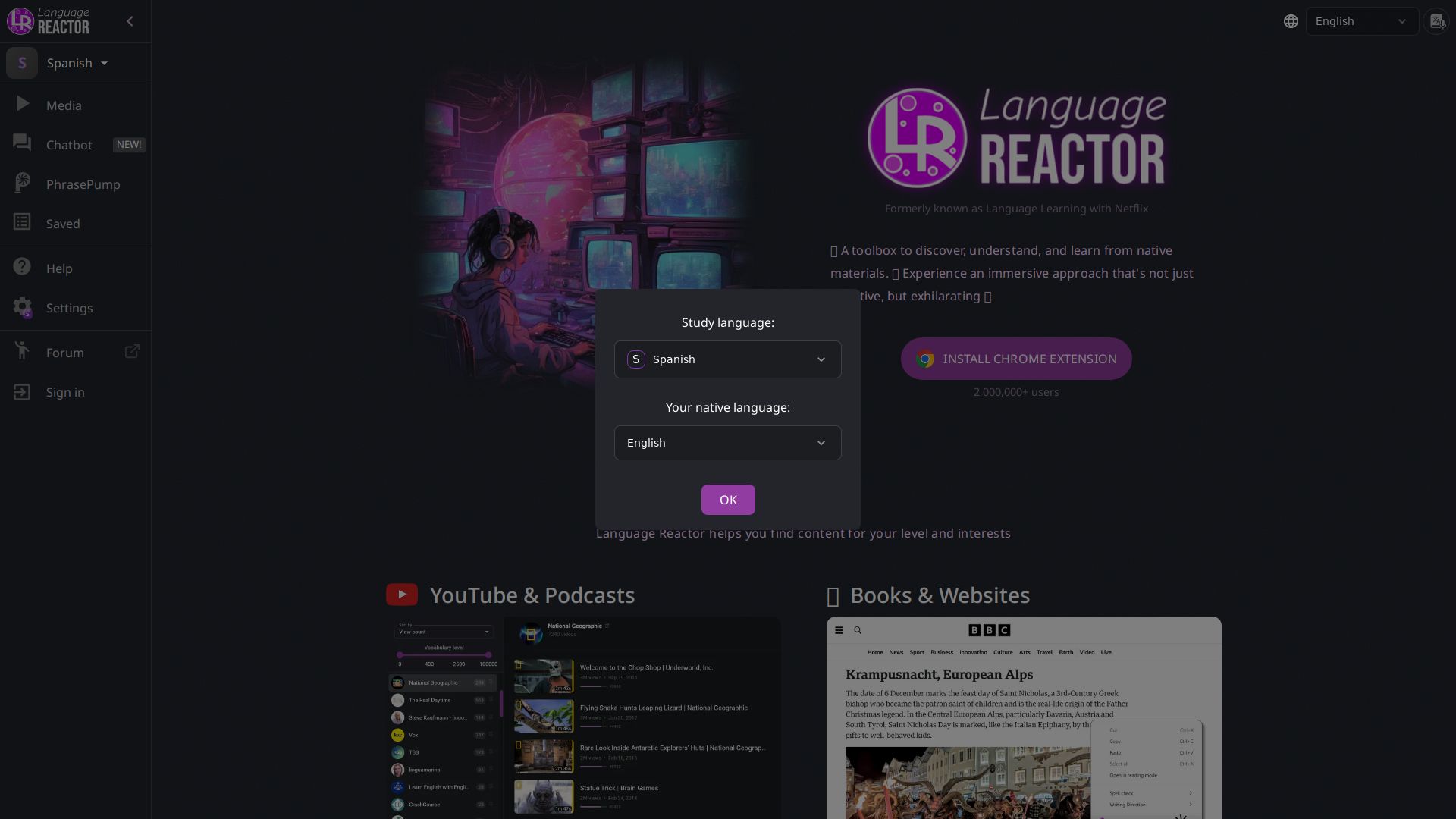 Language REACTOR