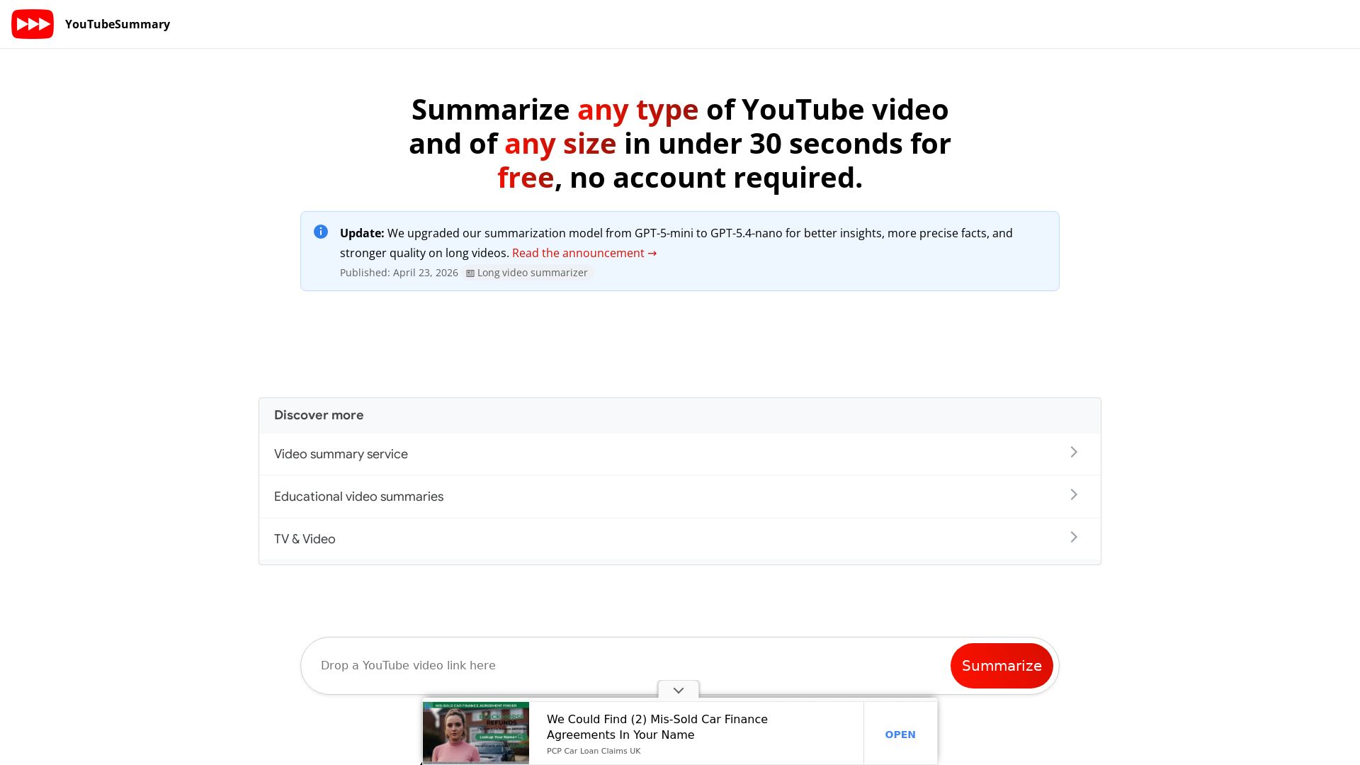 YouTube Summary