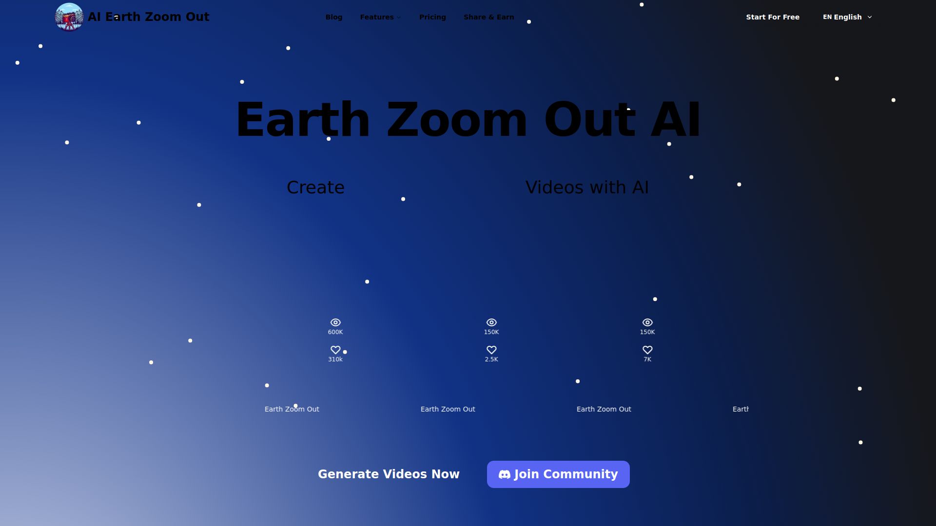 Earth Zoom Out AI