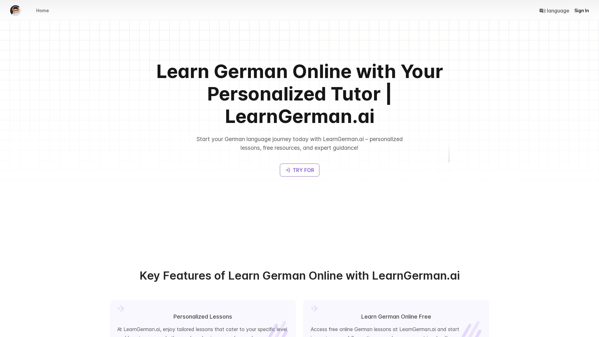 LearnGerman AI: Free German Tutor Online