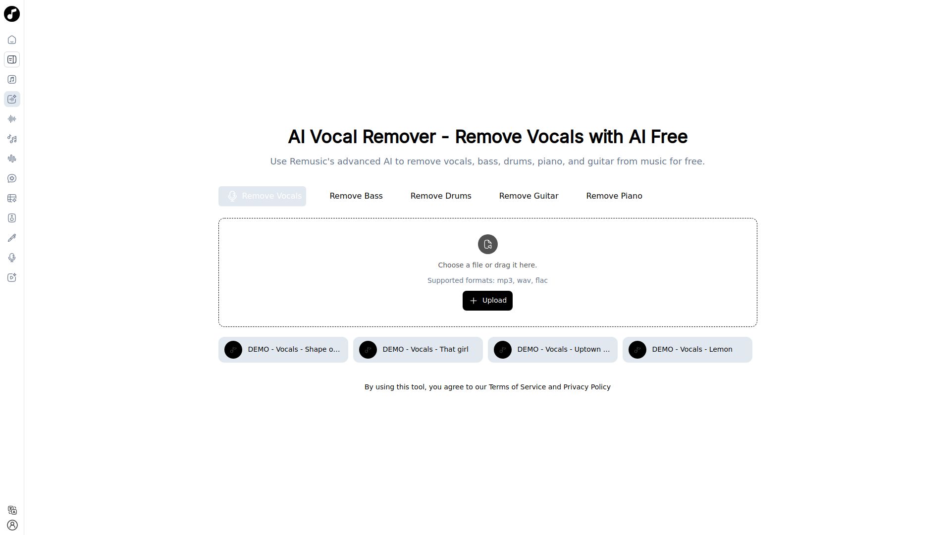 AI Vocal Remover