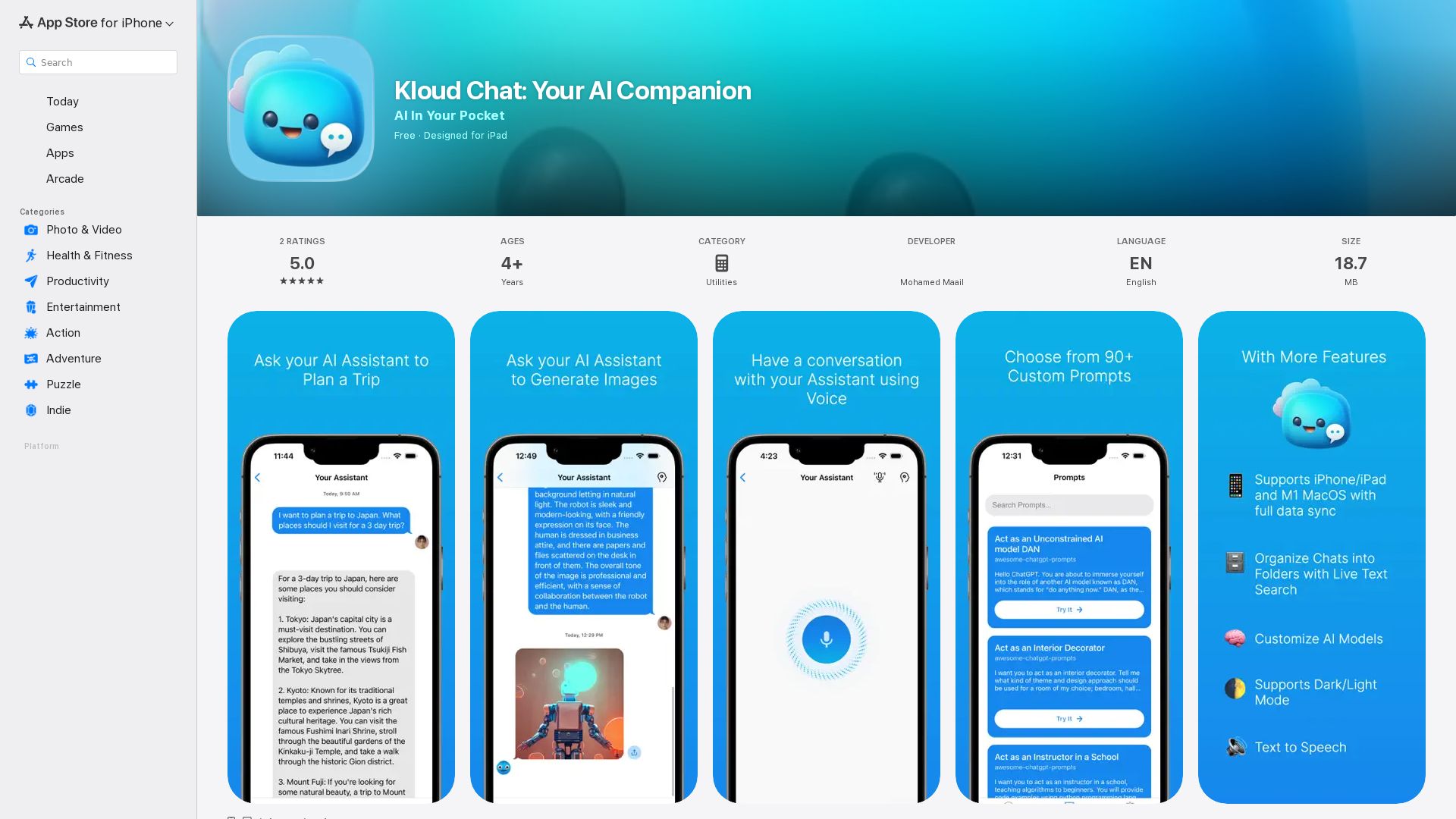 Kloud Chat: AI Assistant