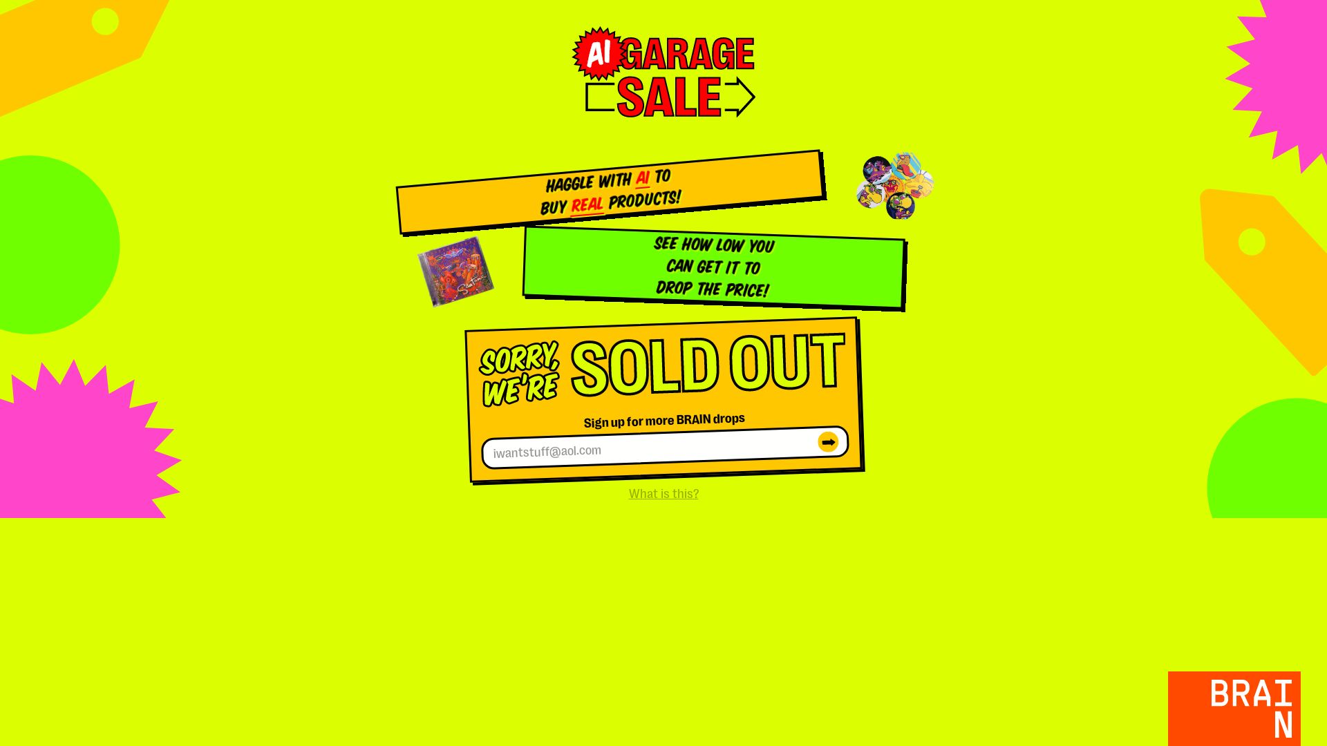 AI Garage Sale