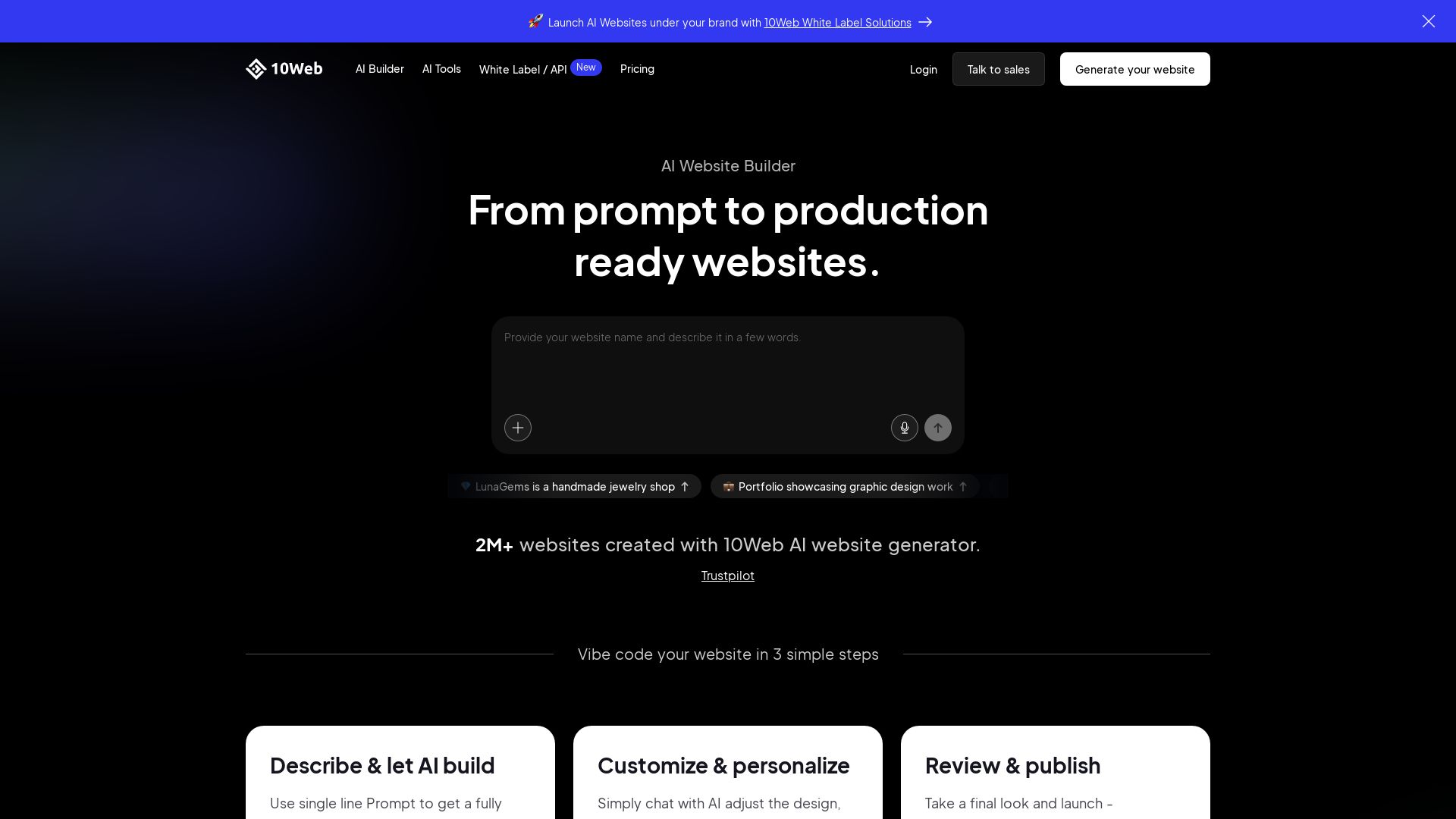 10Web AI Website Builder
