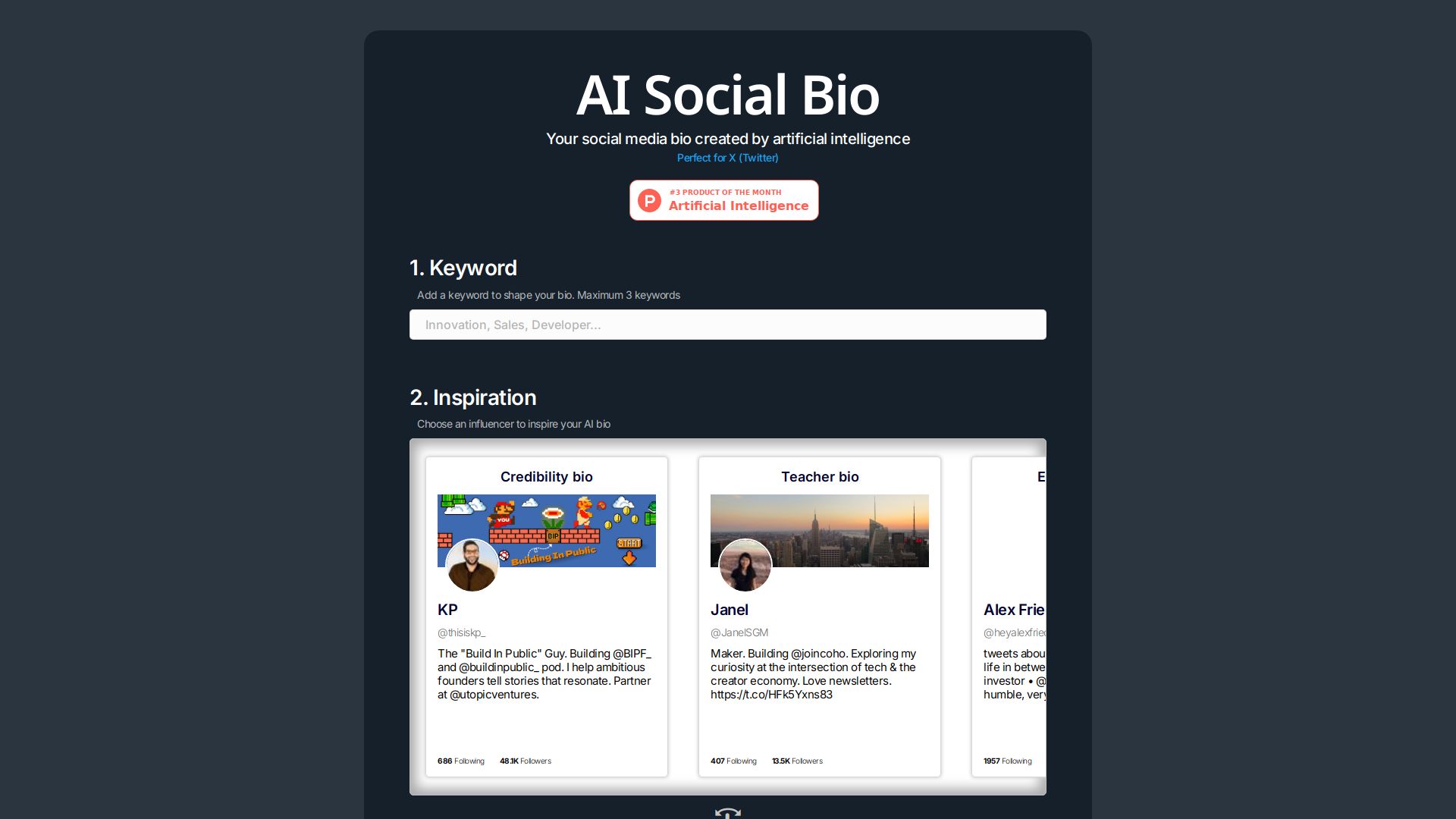 AI Social Bio