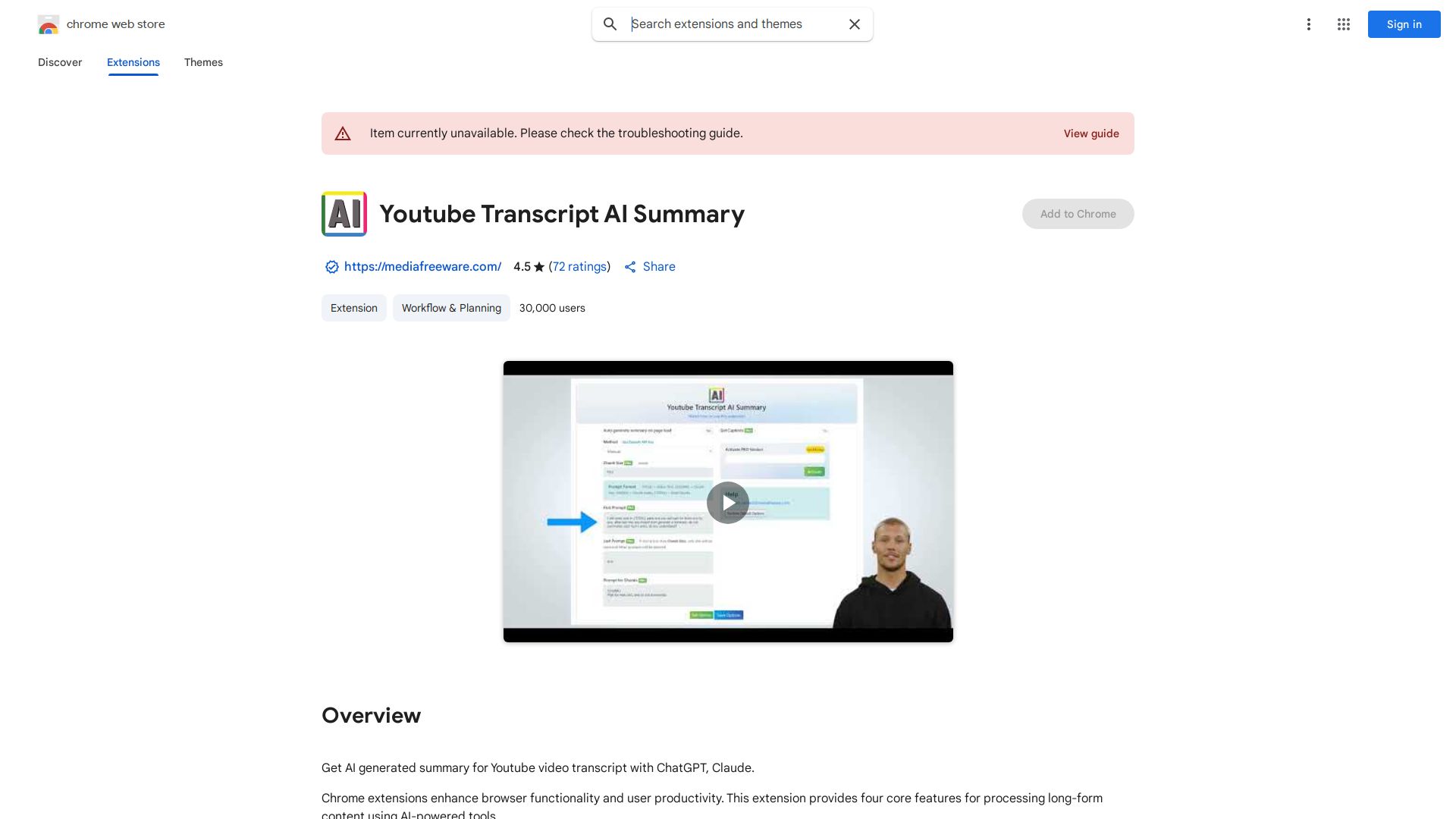 YouTube Transcript AI Summary