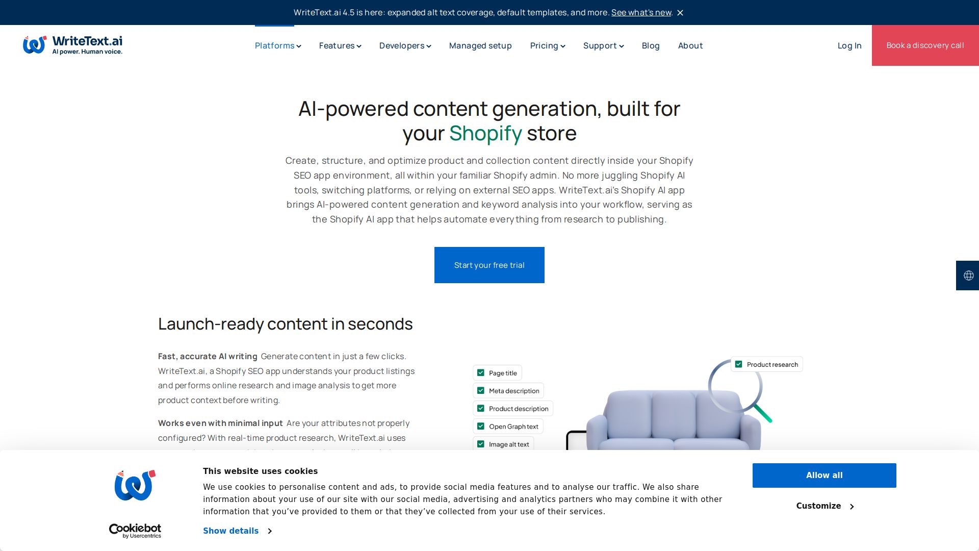 WriteText.ai for Shopify