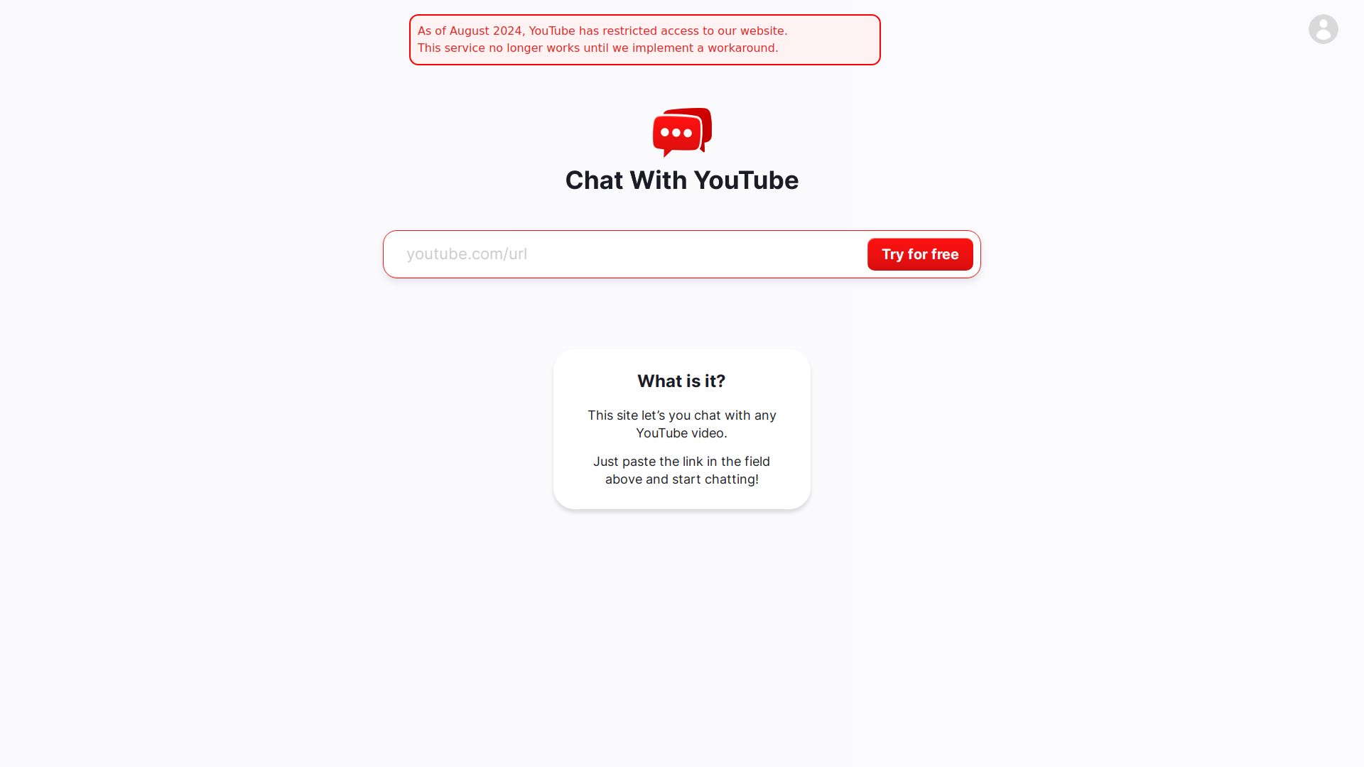 Chat with YouTube
