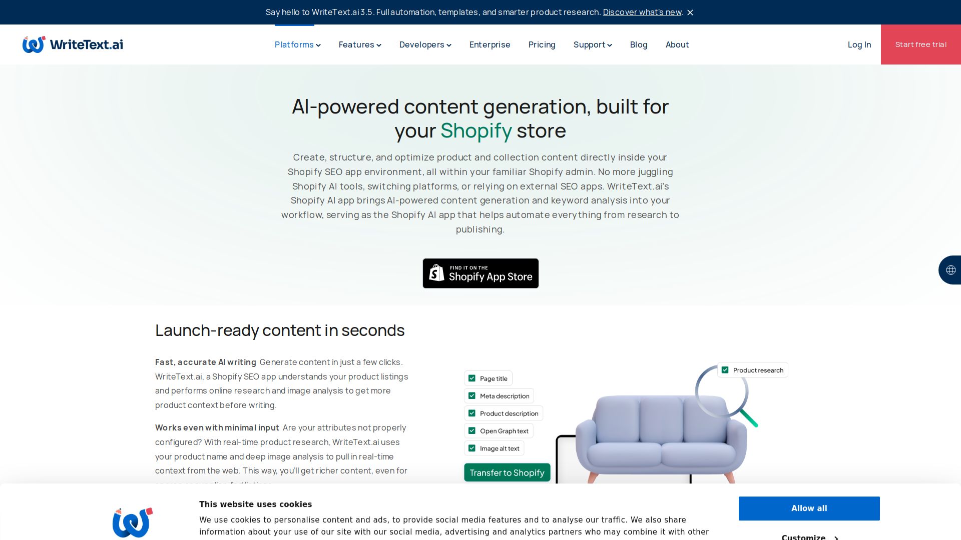 WriteText.ai for Shopify