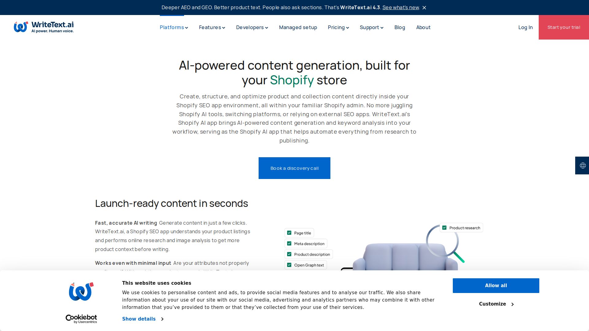 WriteText.ai for Shopify