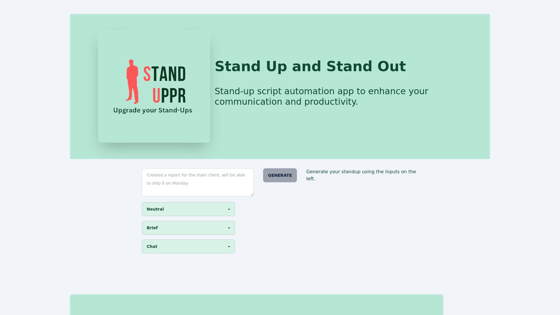 StandUppr