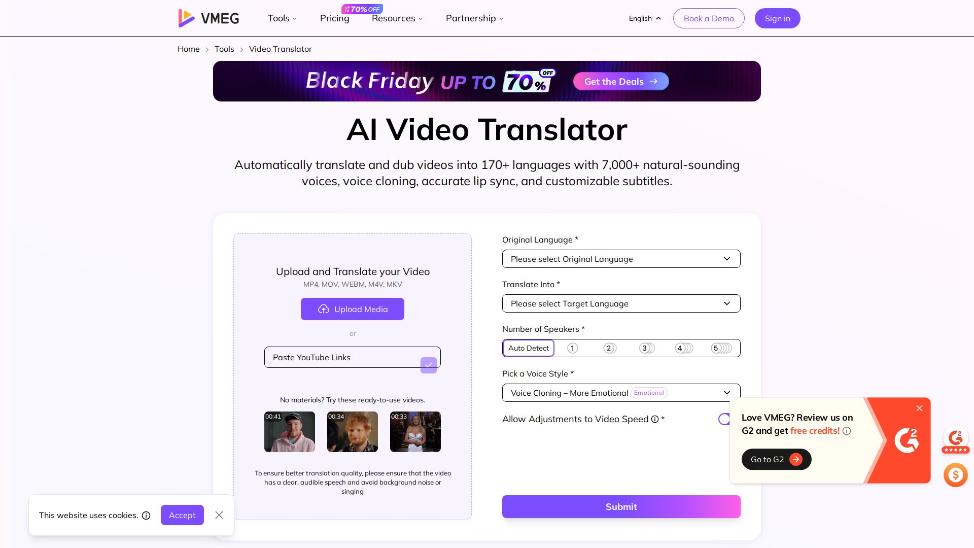 VMEG Video Translation