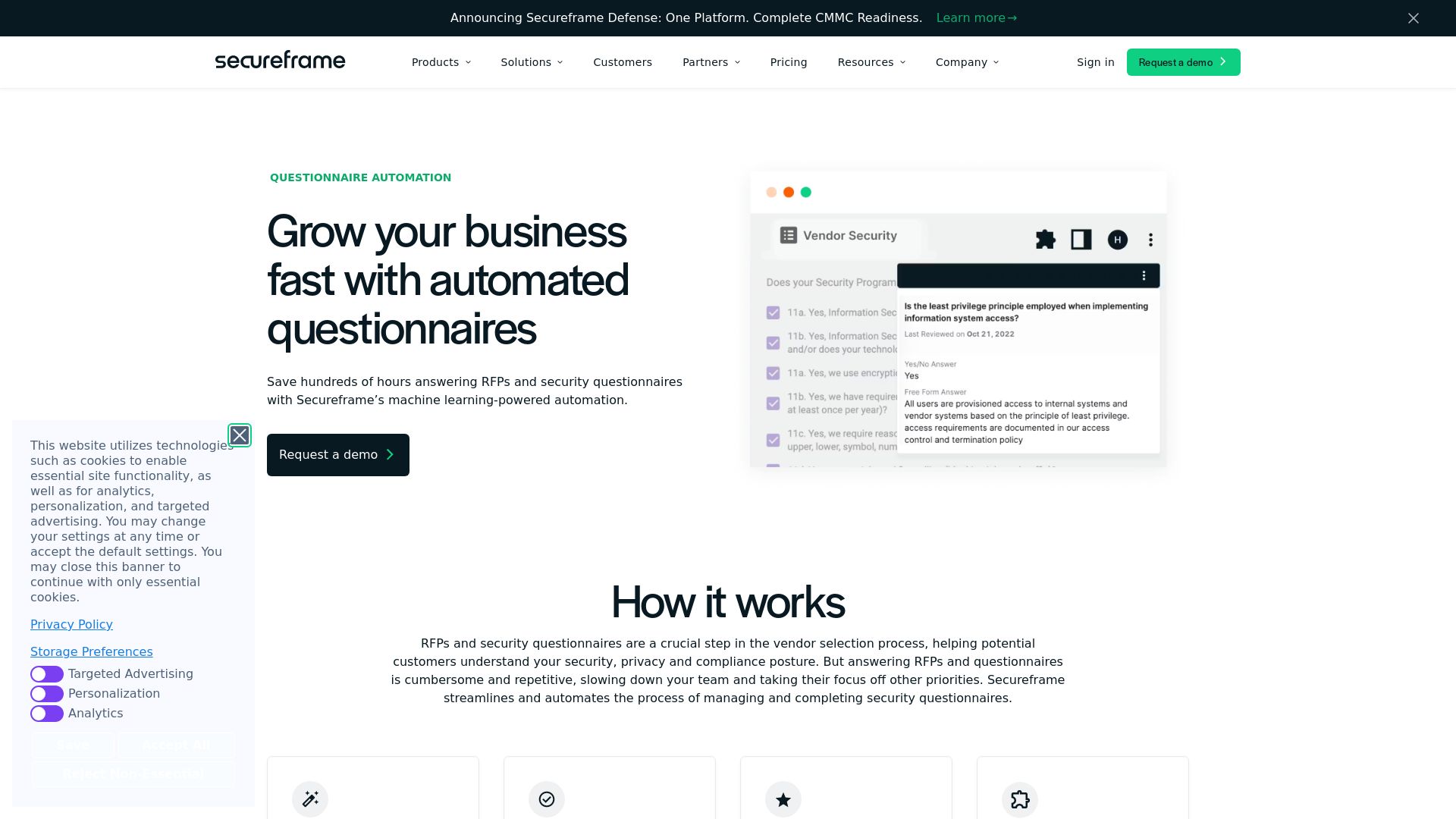 SECUREFRAME QUESTIONNAIRES