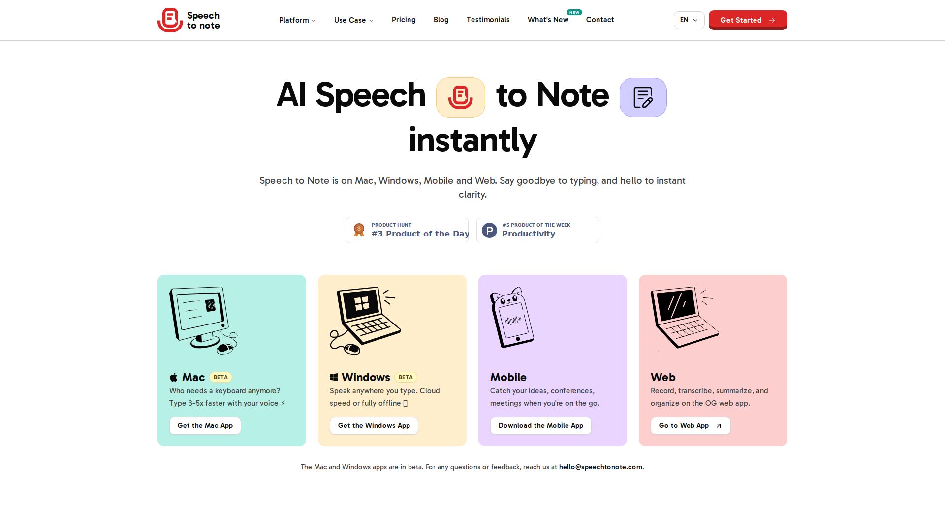 Speech To Note