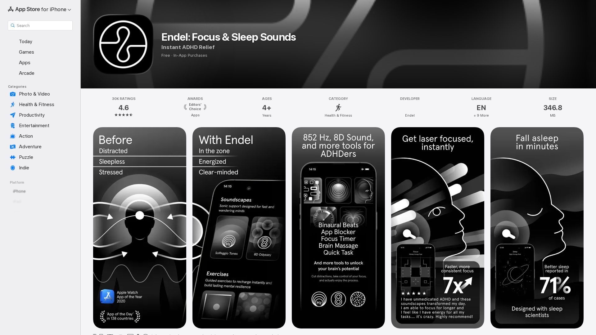 Endel: Focus, Sleep, Relax