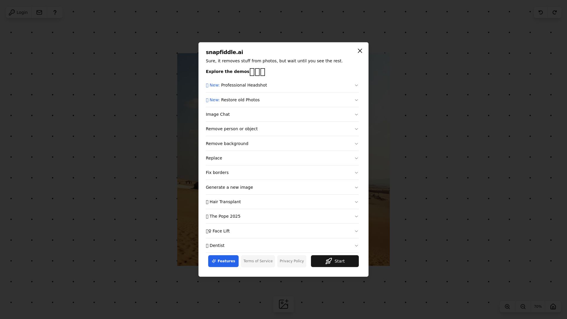 snapfiddle AI Image Editor