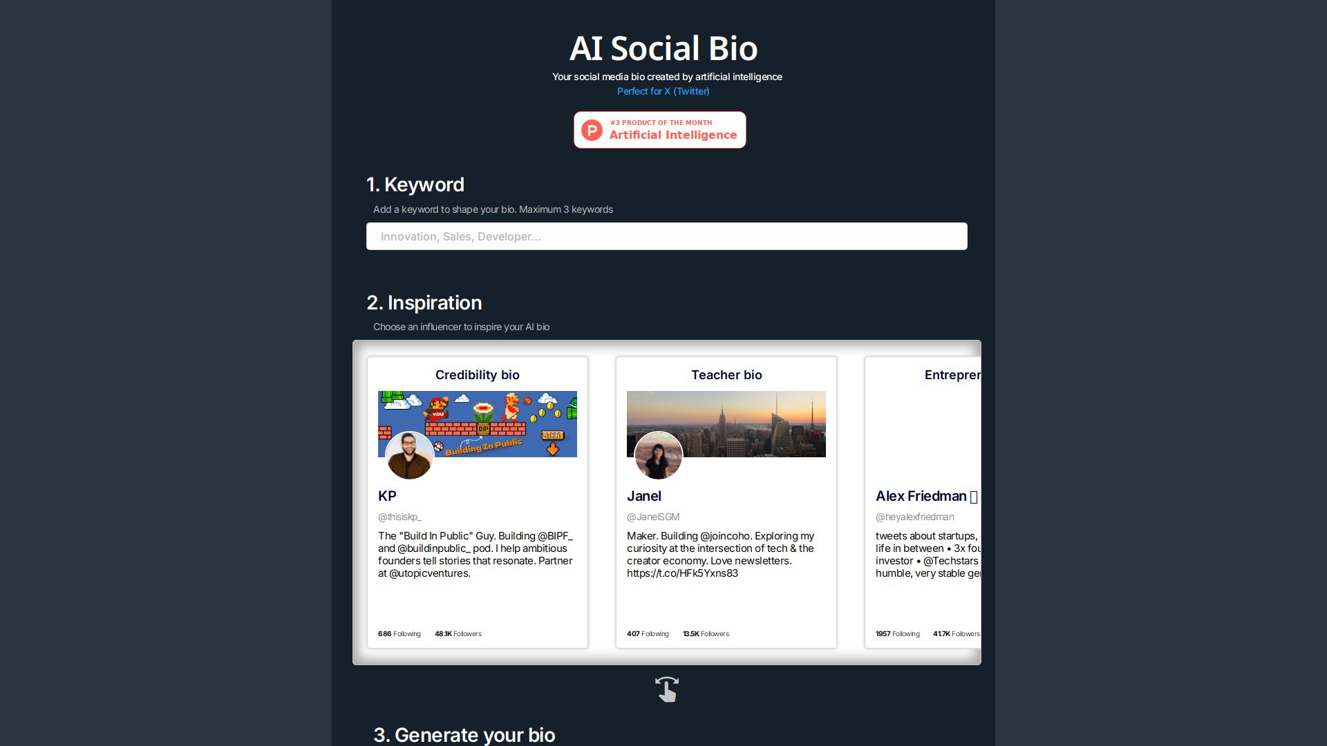 AI Social Bio