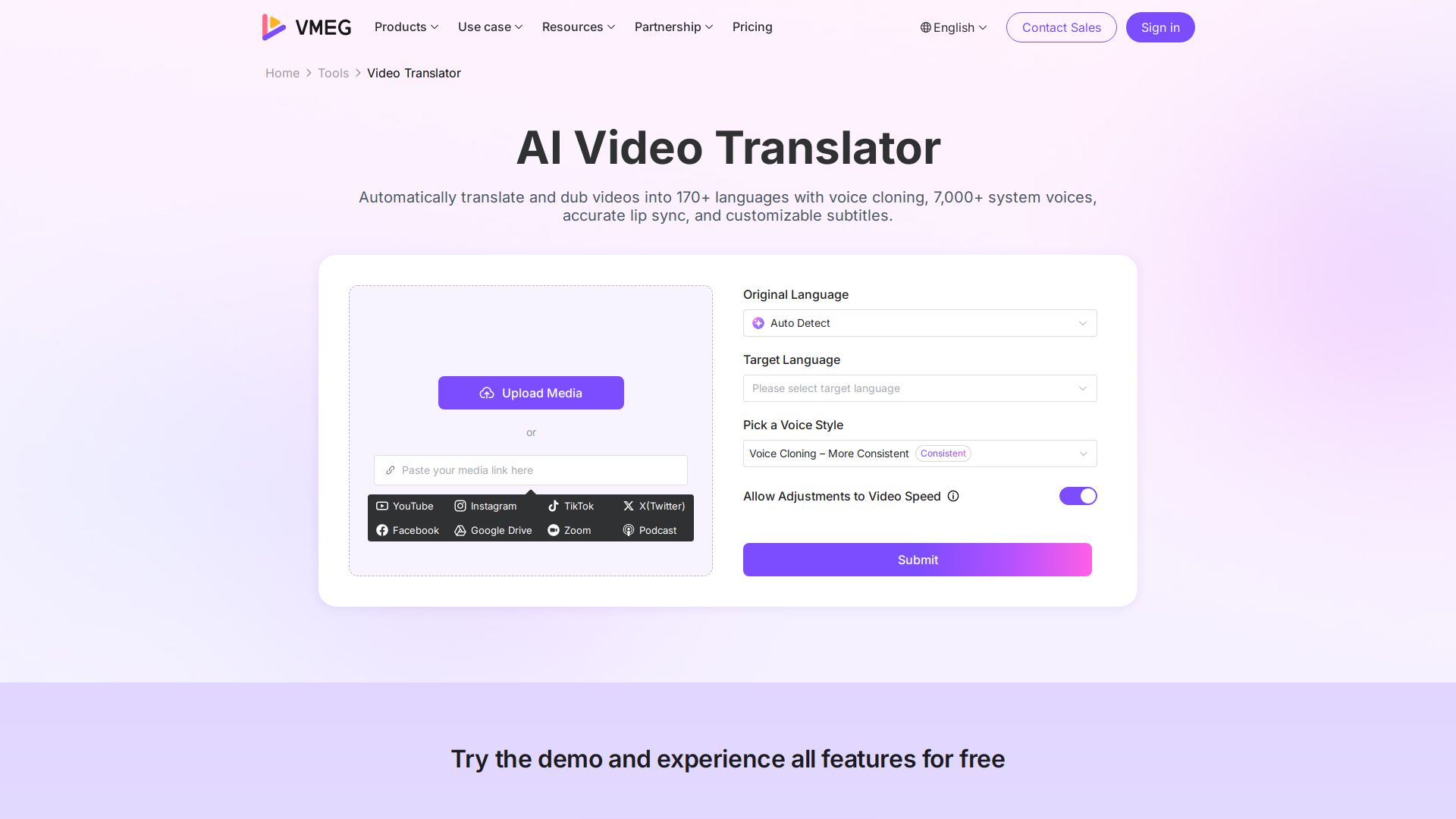 VMEG Video Translation