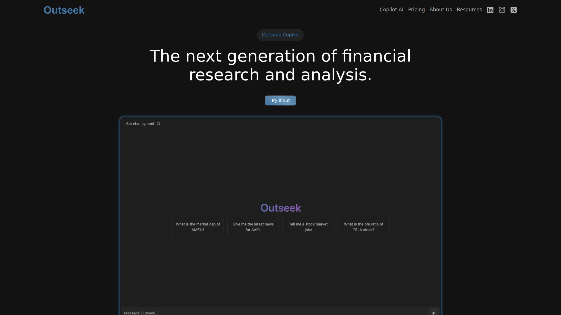 Outseek Financial Terminal