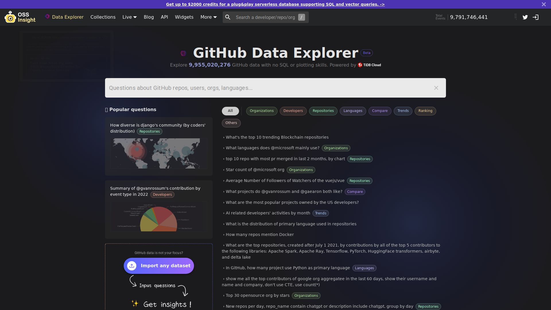 GitHub Data Explorer