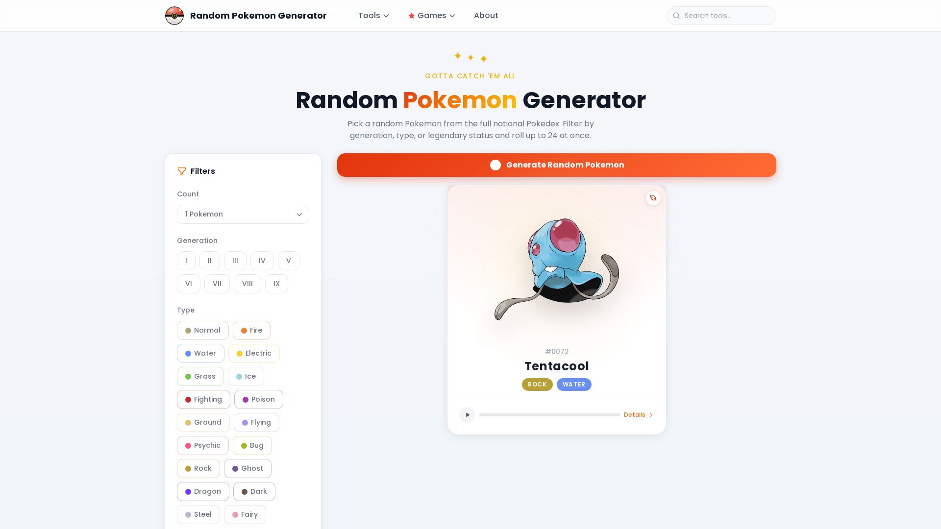 Random Pokemon Generator