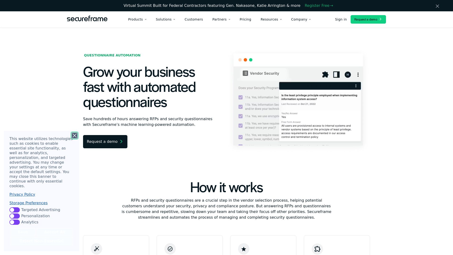 SECUREFRAME QUESTIONNAIRES