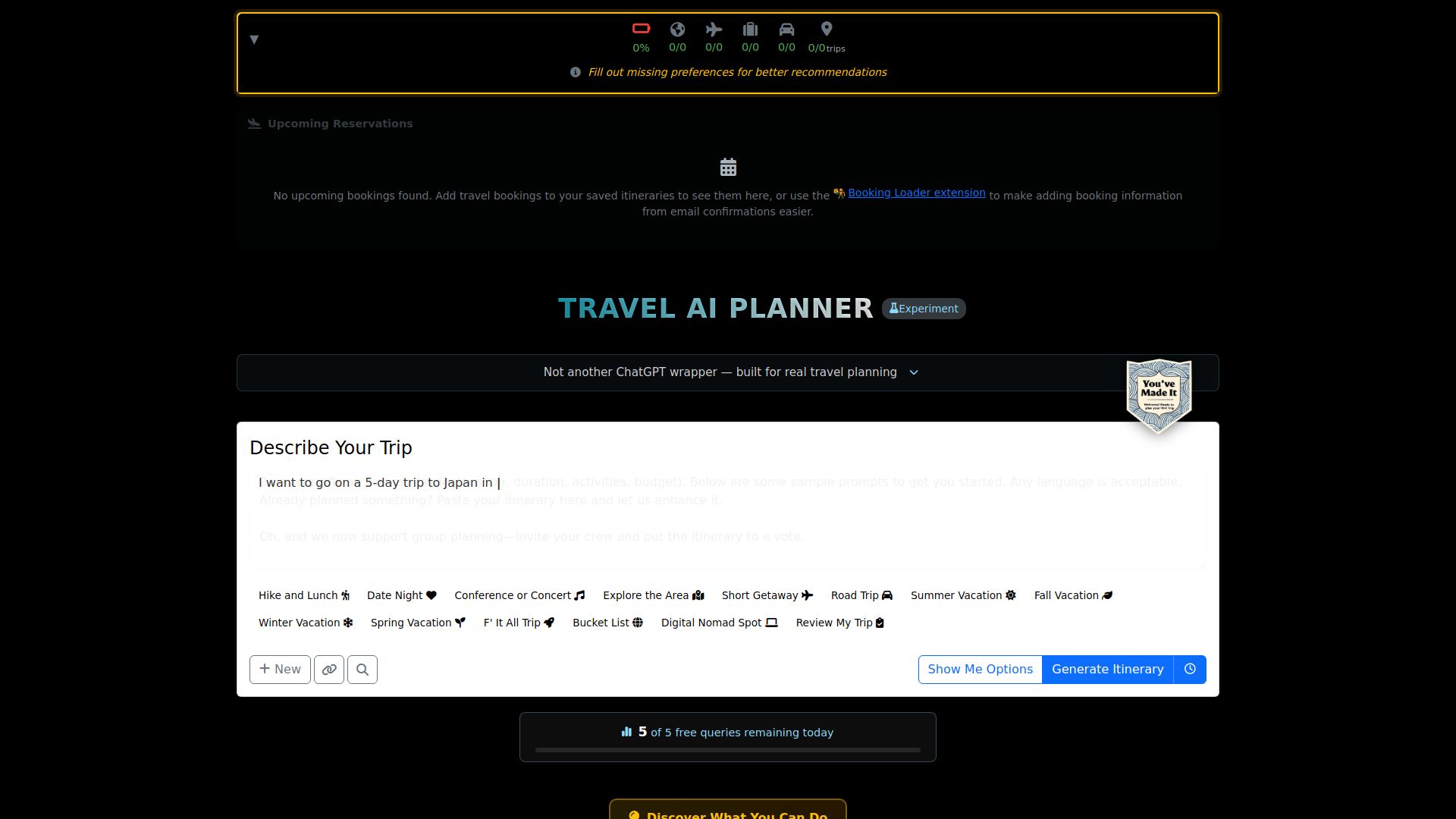 Travel Bug AI