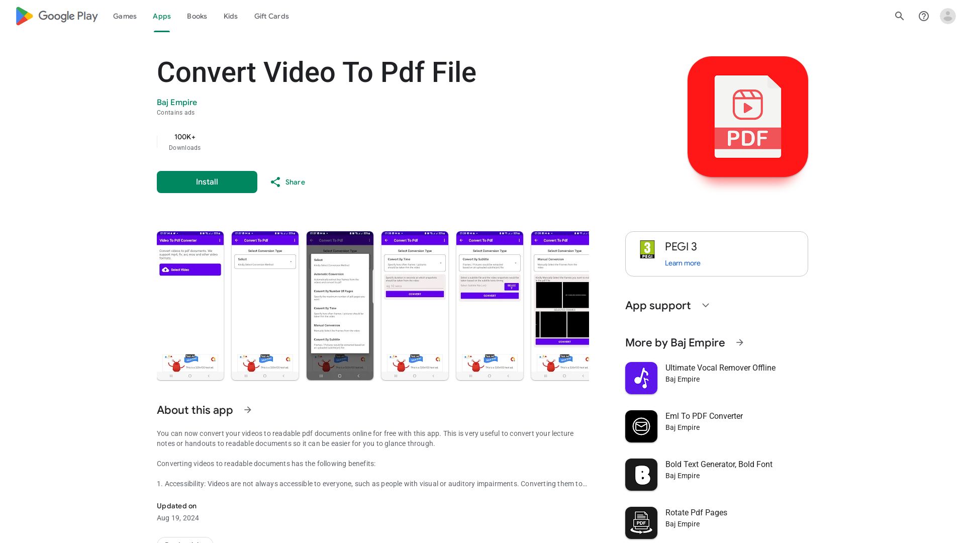 Video To Pdf Converter