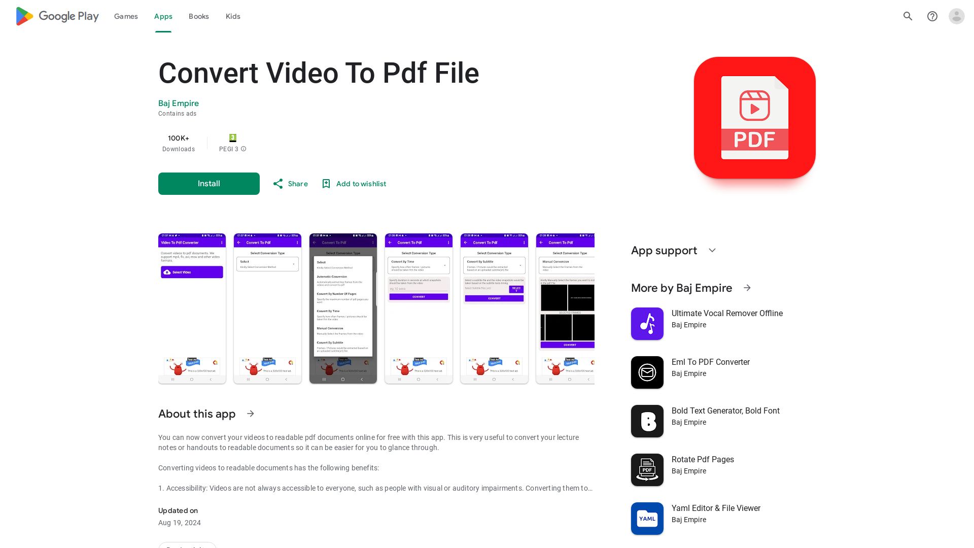 Video To Pdf Converter