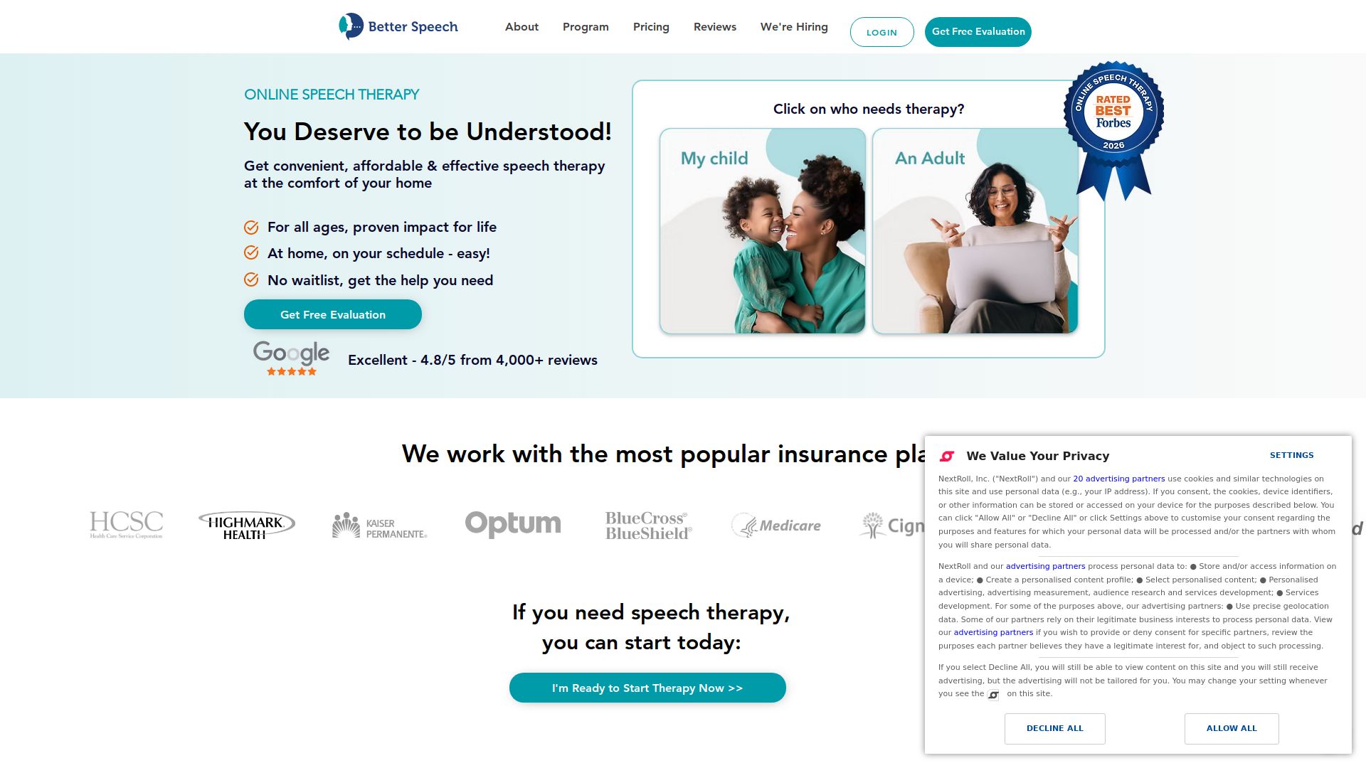 Better Speech Online Speech Therapy