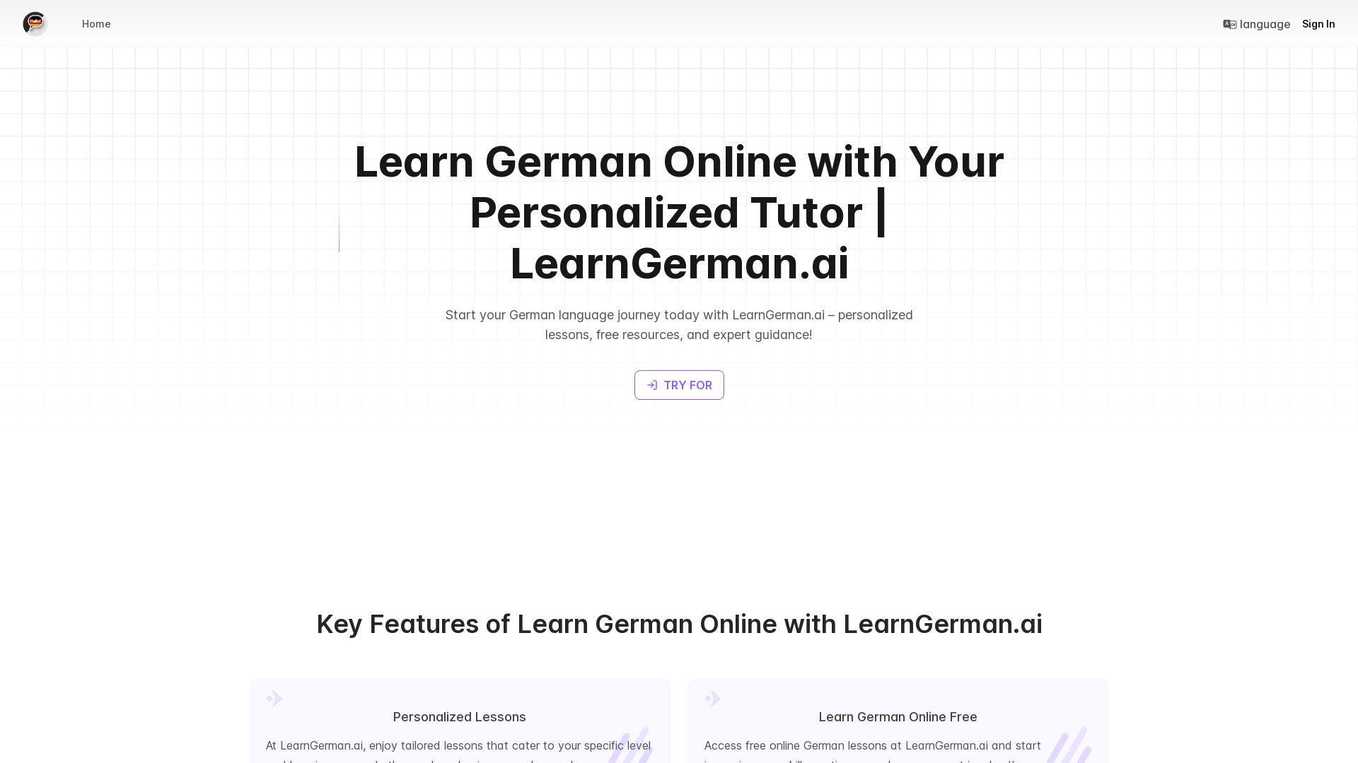 LearnGerman AI: Free German Tutor Online